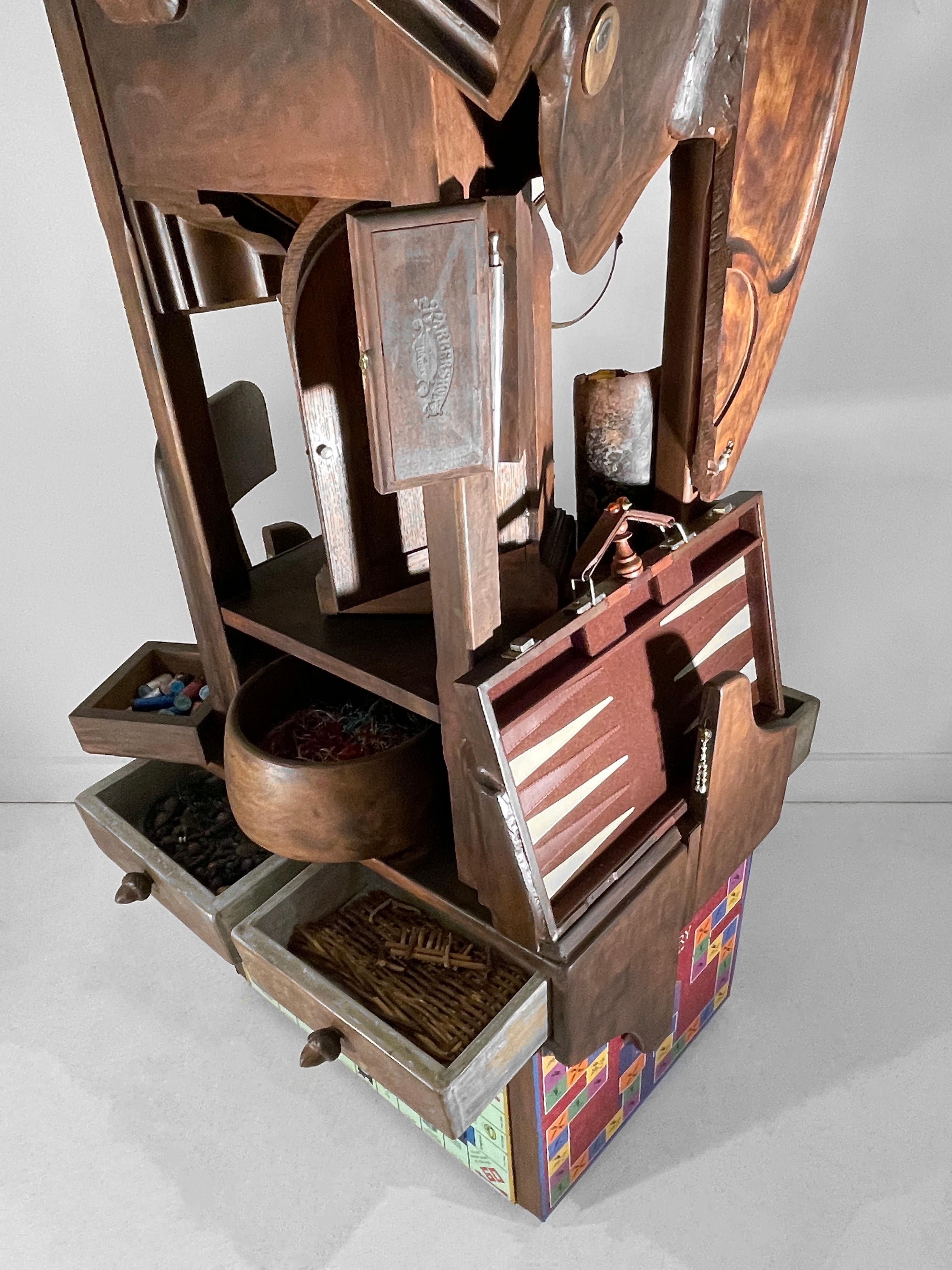 Escultura contemporánea en técnica mixta Cuando las pasiones y los pasatiempos eran posibles 1274 en venta 8