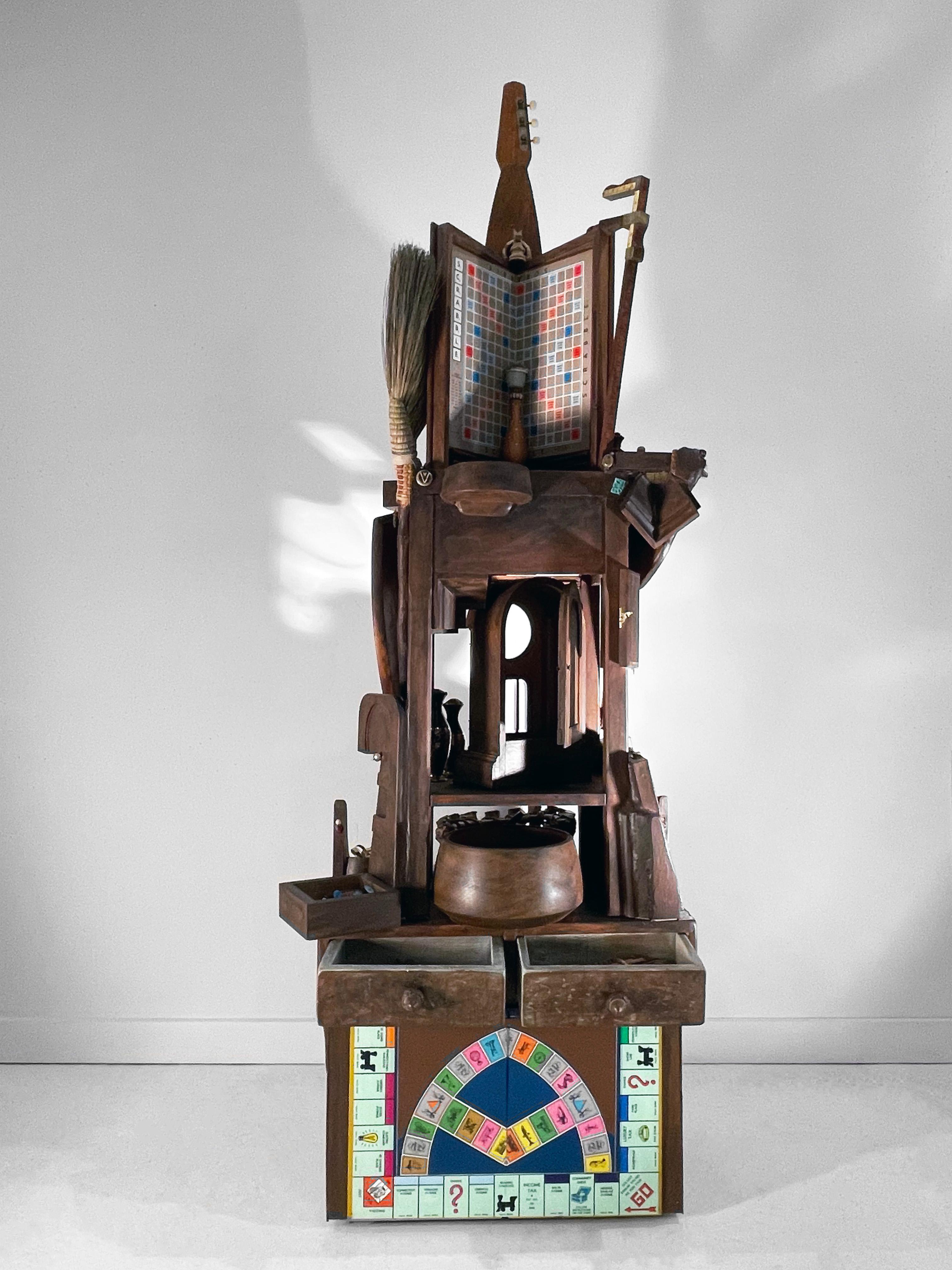 Escultura contemporánea en técnica mixta Cuando las pasiones y los pasatiempos eran posibles 1274 - Sculpture de Linda Stein