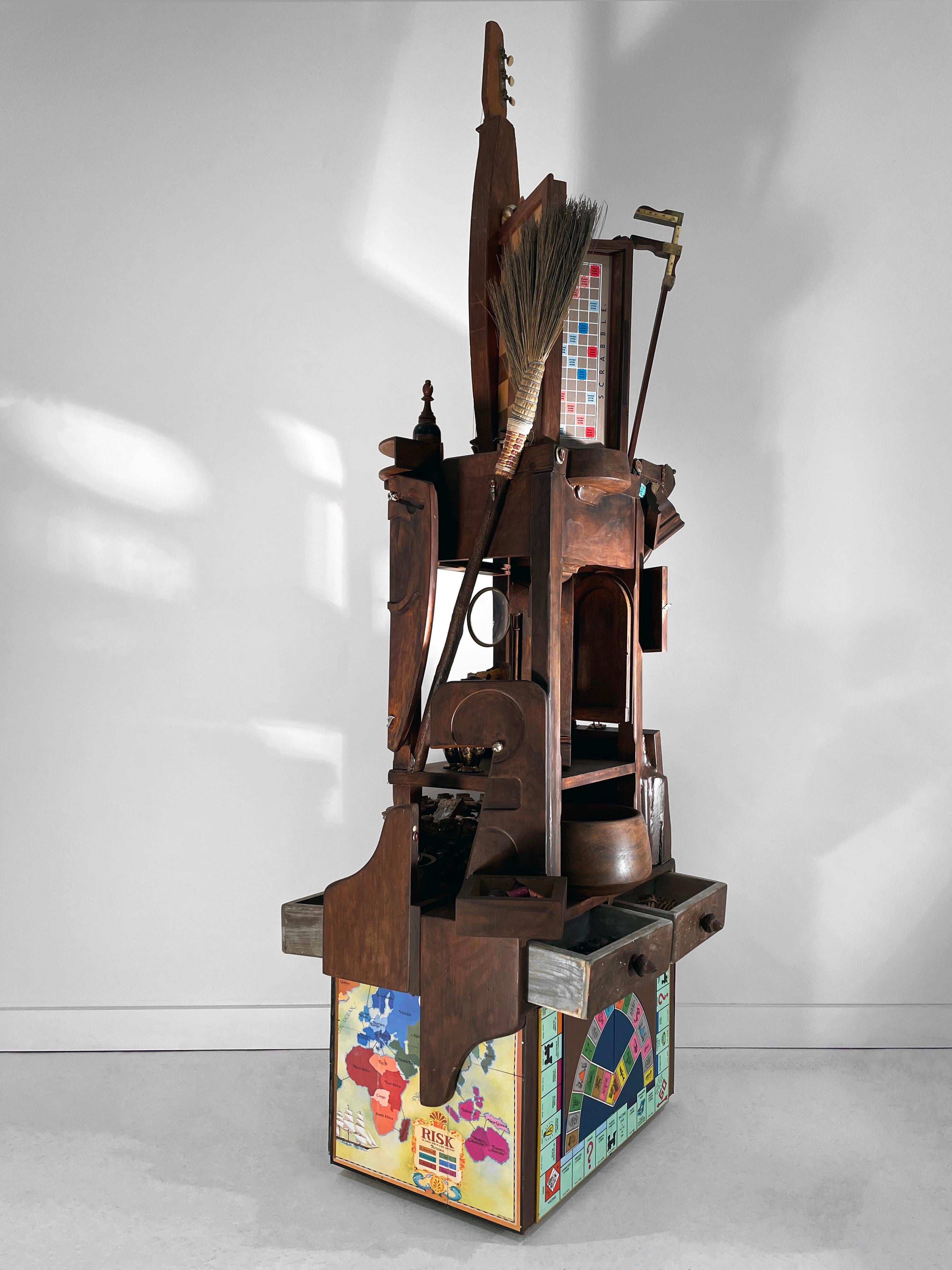 Escultura contemporánea en técnica mixta Cuando las pasiones y los pasatiempos eran posibles 1274 - Sculpture Contemporáneo de Linda Stein
