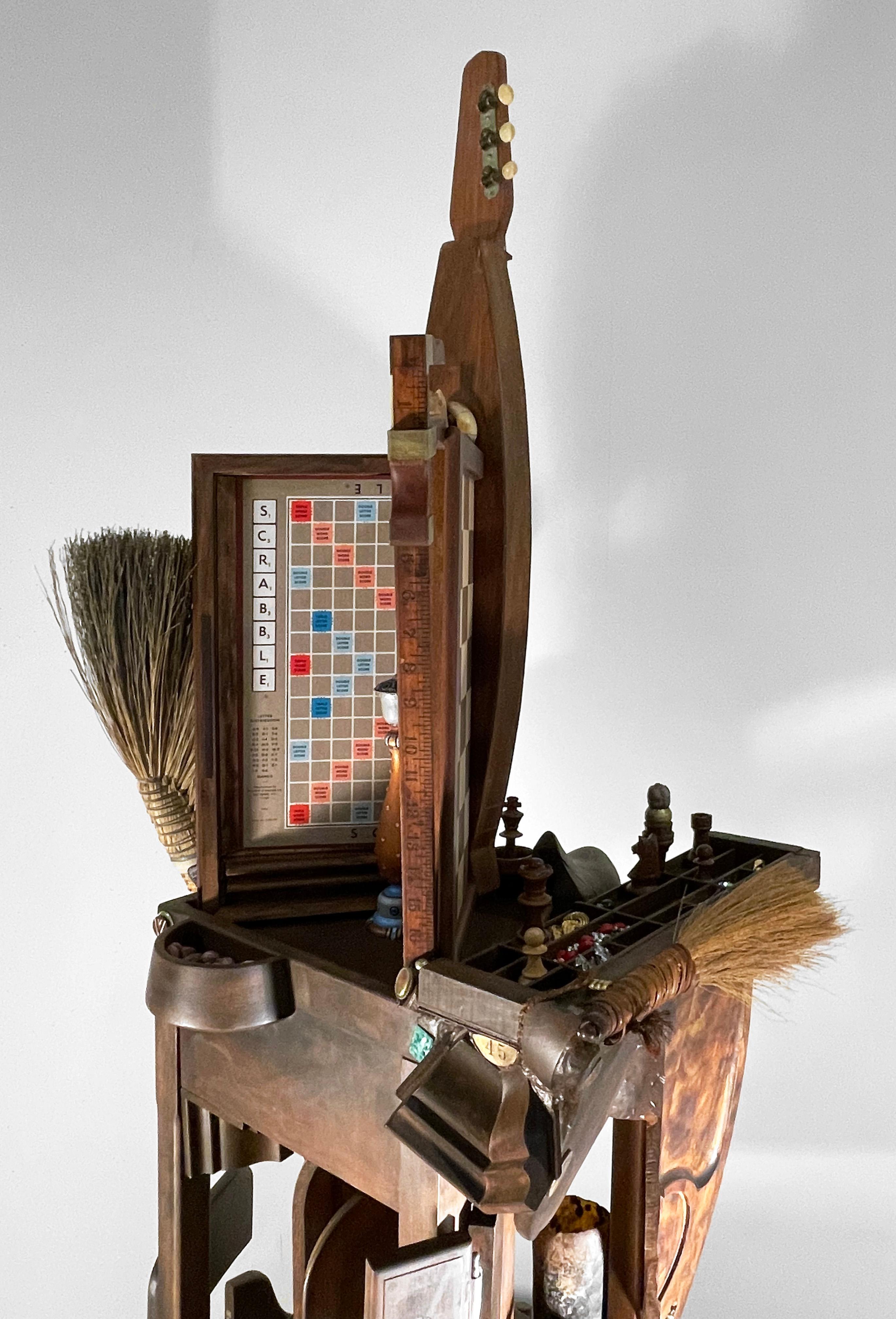 Escultura contemporánea en técnica mixta Cuando las pasiones y los pasatiempos eran posibles 1274 en venta 3