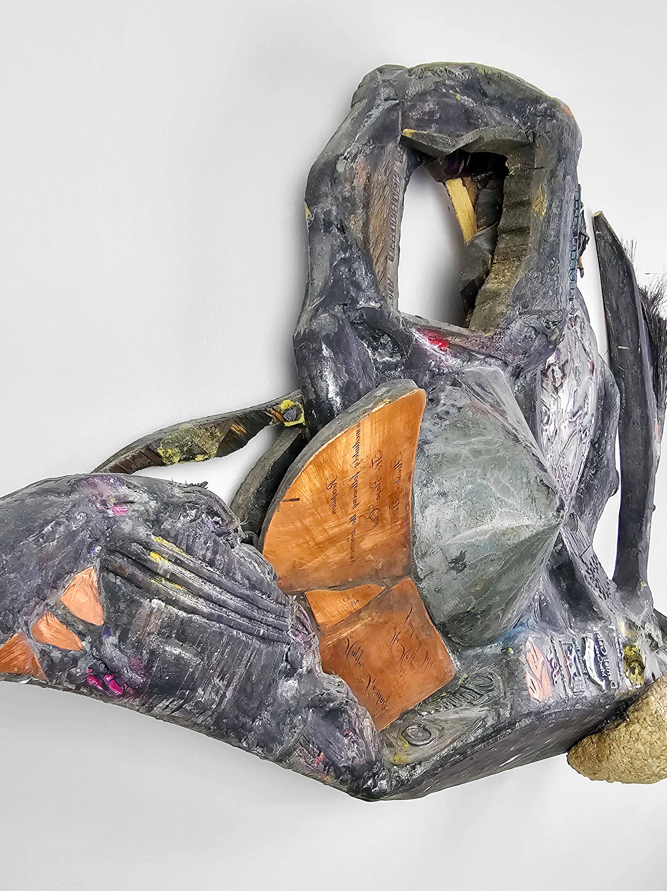 Linda Stein, Couple 209 - Mixed Media Metal Wood Stone Contemporary Art Wall Sculpture

In the 1990s Linda Stein began to work on a series called Blades, sculptural works that incorporated machete blades. She hand-dulled her machete blades, bent