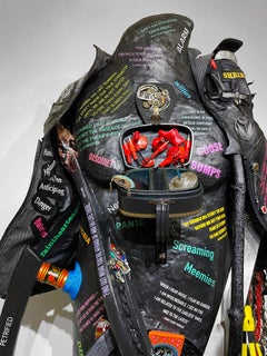 Feminist Figurative Mixed Media Contemporary Sculpture Warrior Waging Peace 1279