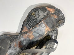 Highway, Bridge & Twist 296 - Mixed Media Metal Wood Contemporary Wall Sculpture