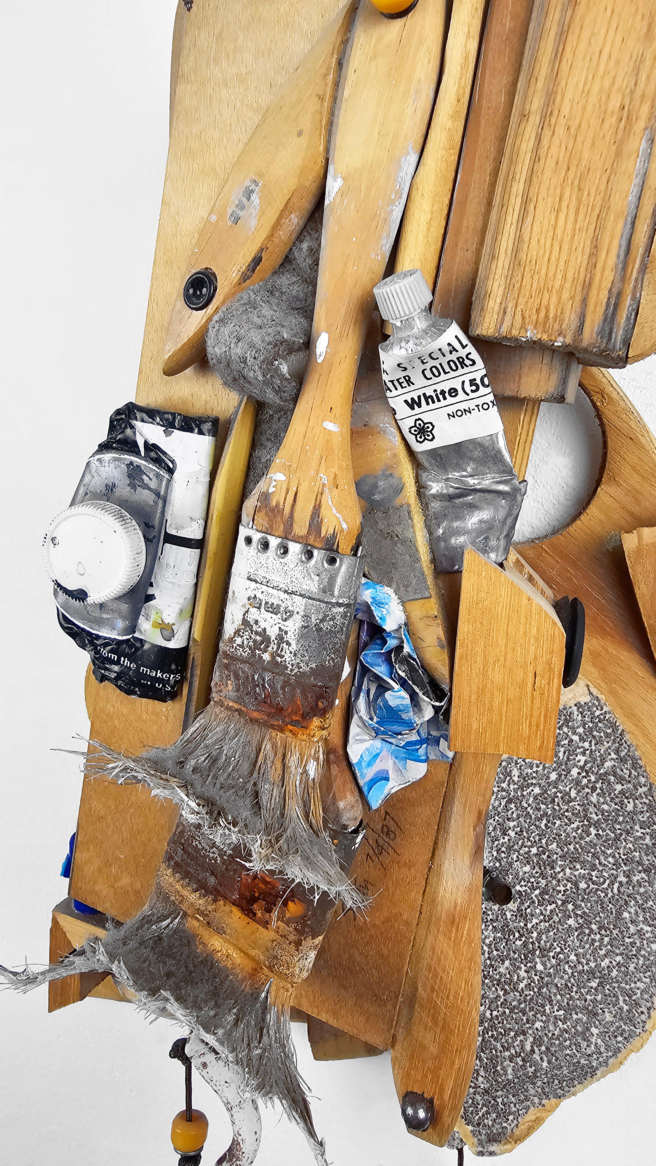 Linda Stein, Intimate Duo 134 - Mixed Media Assemblage Zeitgenössische Kunst Wandskulptur

Intimate Duo 134 stammt aus der Serie Brush Assemblage der Künstlerin Linda Stein, in der sie gefundene Objekte, darunter Pinsel, zu Wandskulpturen