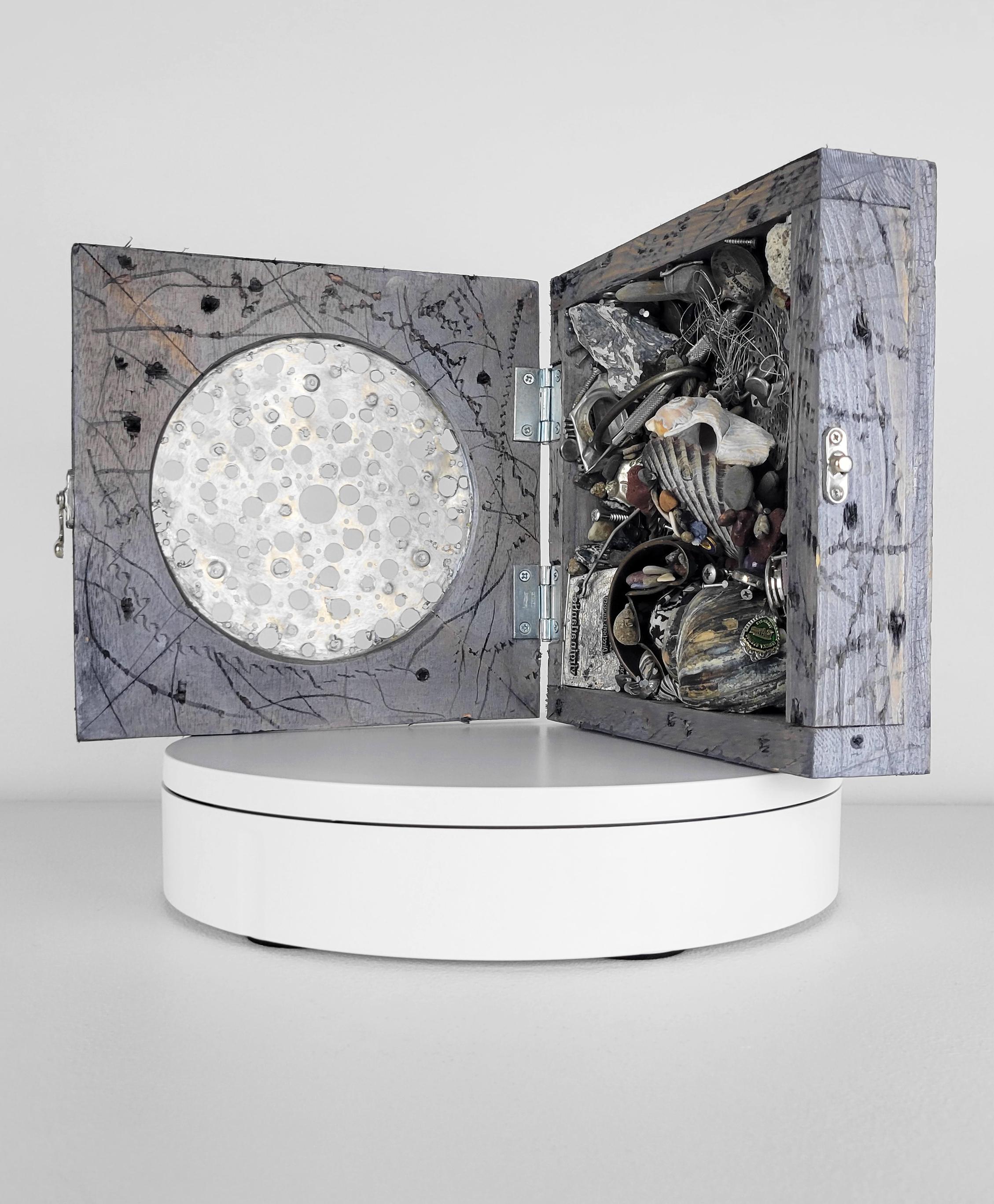 Linda Stein, Case 899 - Contemporary Art Mixed Media Wunderkammer Sculpture For Sale 4