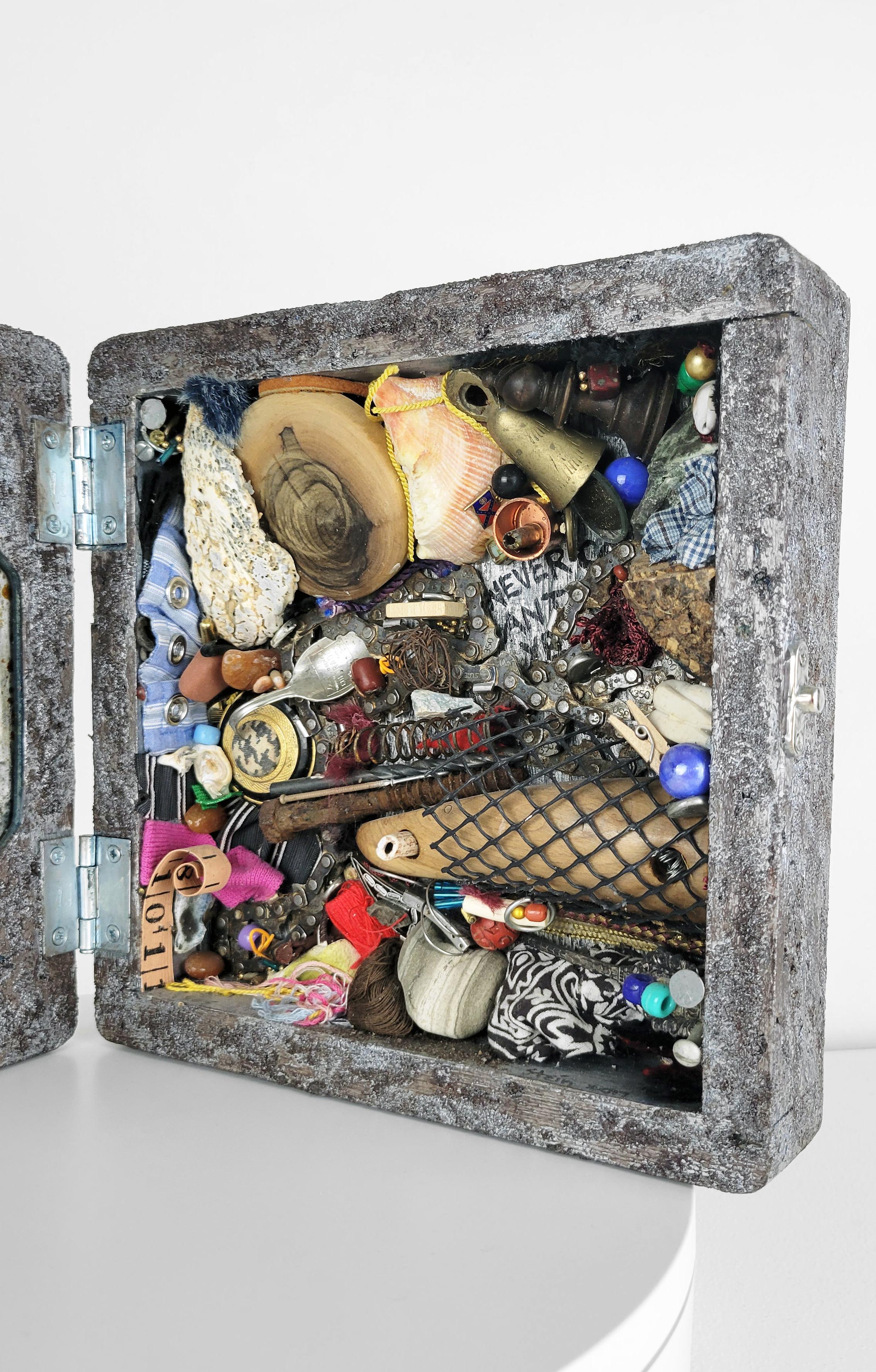 Linda Stein, Case 905 - Contemporary Art Mixed Media Wunderkammer Sculpture For Sale 4