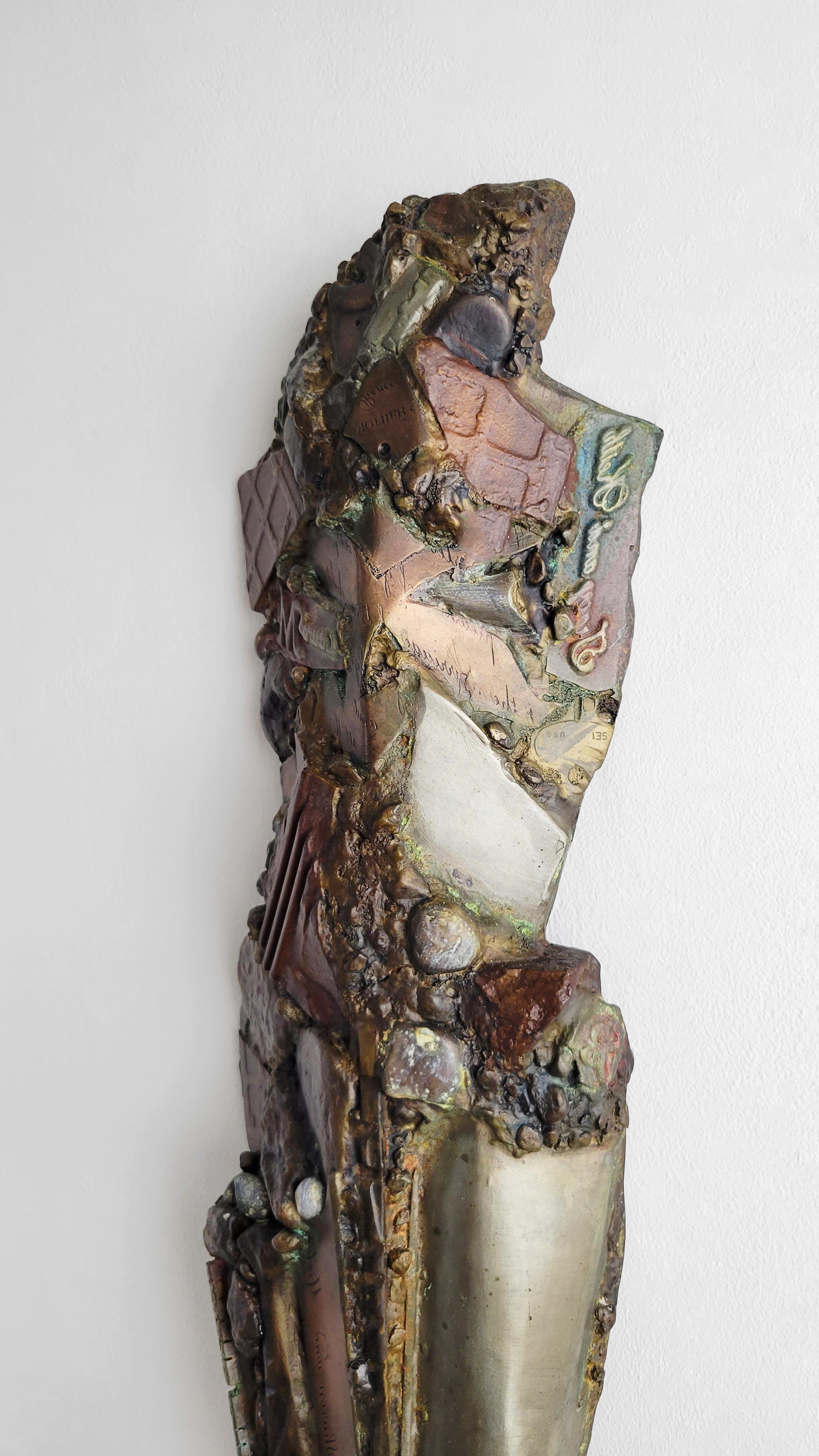 Linda Stein, Knight Emerged 583 - Contemporary Art Bronze Wall Sculpture Edition For Sale 2