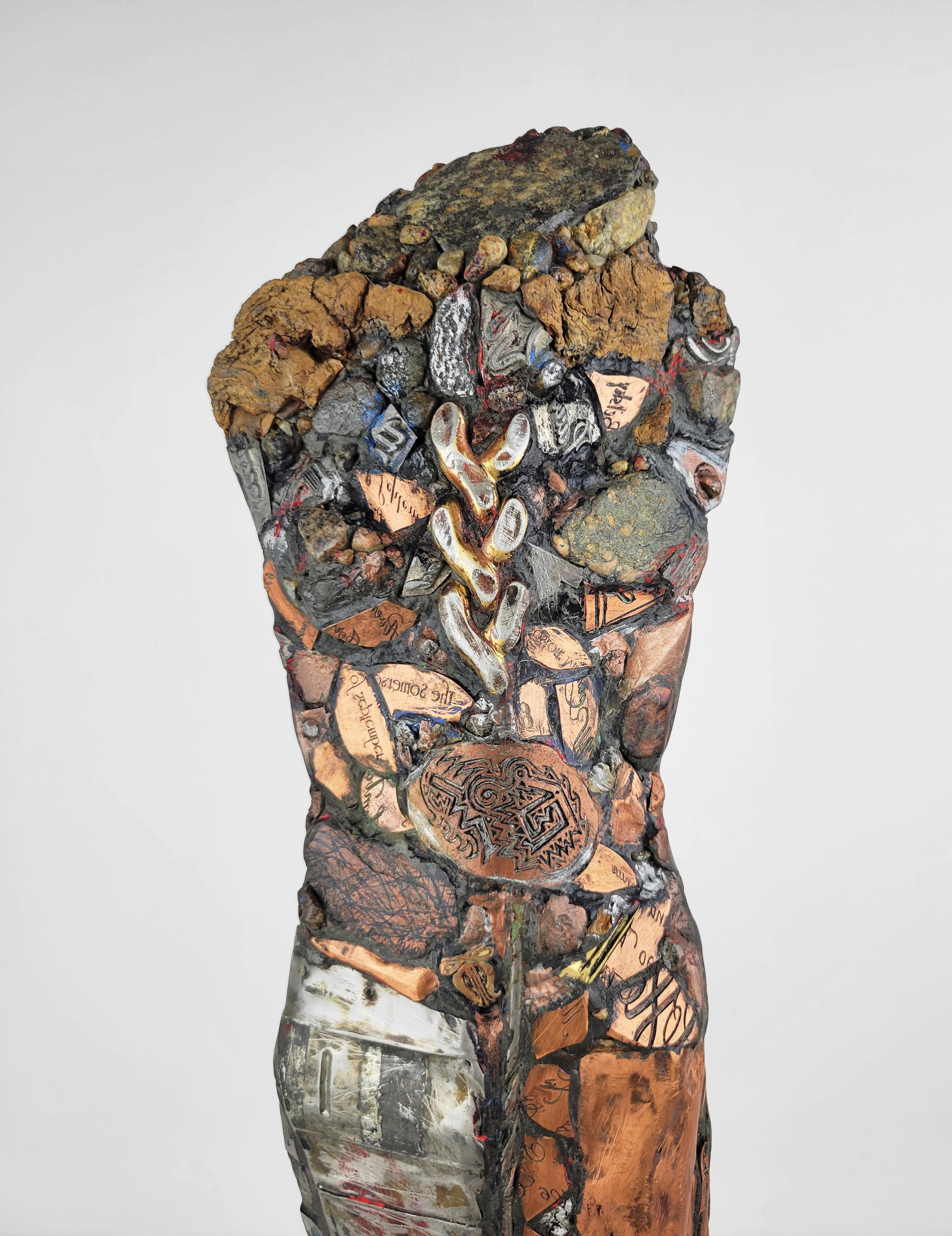 Linda Stein, Ritter der Heilung 614 – zeitgenössische Metallskulptur in Mischtechnik im Angebot 5