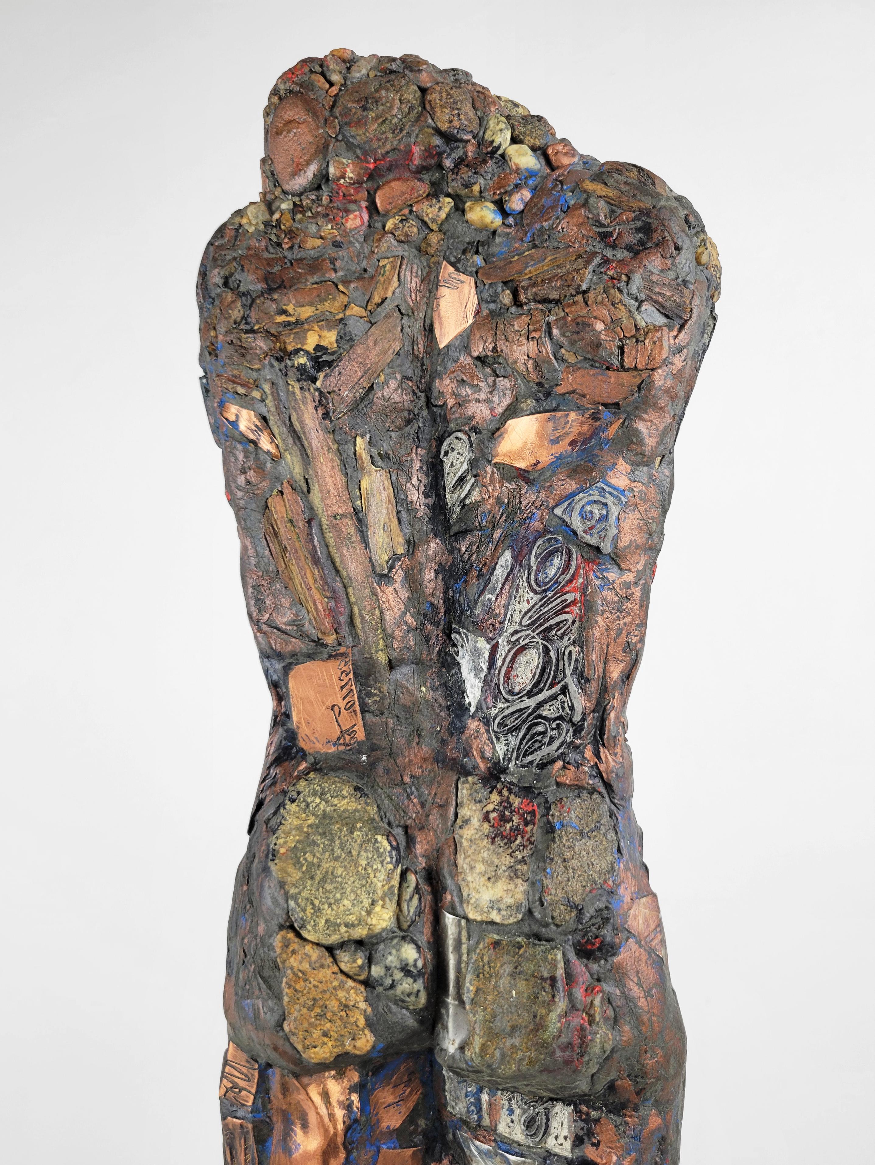 Linda Stein, Ritter der Heilung 614 – zeitgenössische Metallskulptur in Mischtechnik im Angebot 7