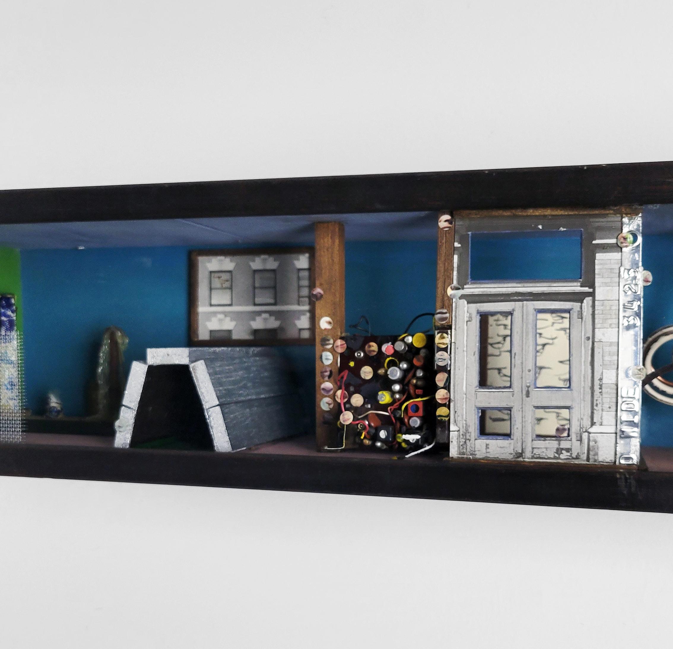Linda Stein, Lower Manhattan 007 Zeitgenössische Collage-Wandskulptur mit gemischten Medien im Angebot 6