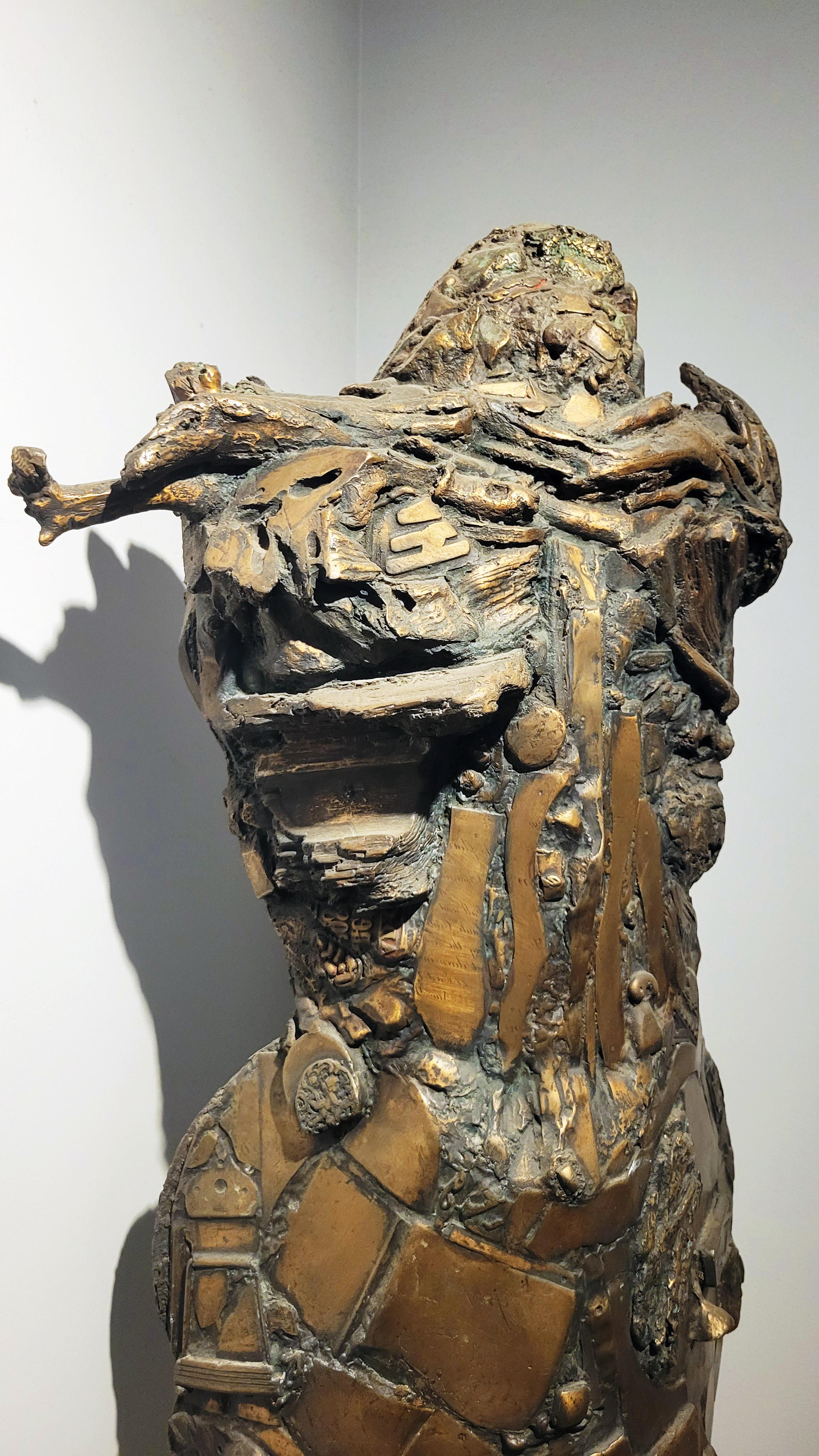 Linda Stein, Shaman 635 - Contemporary Bronze Indoor or Outdoor Sculpture For Sale 1