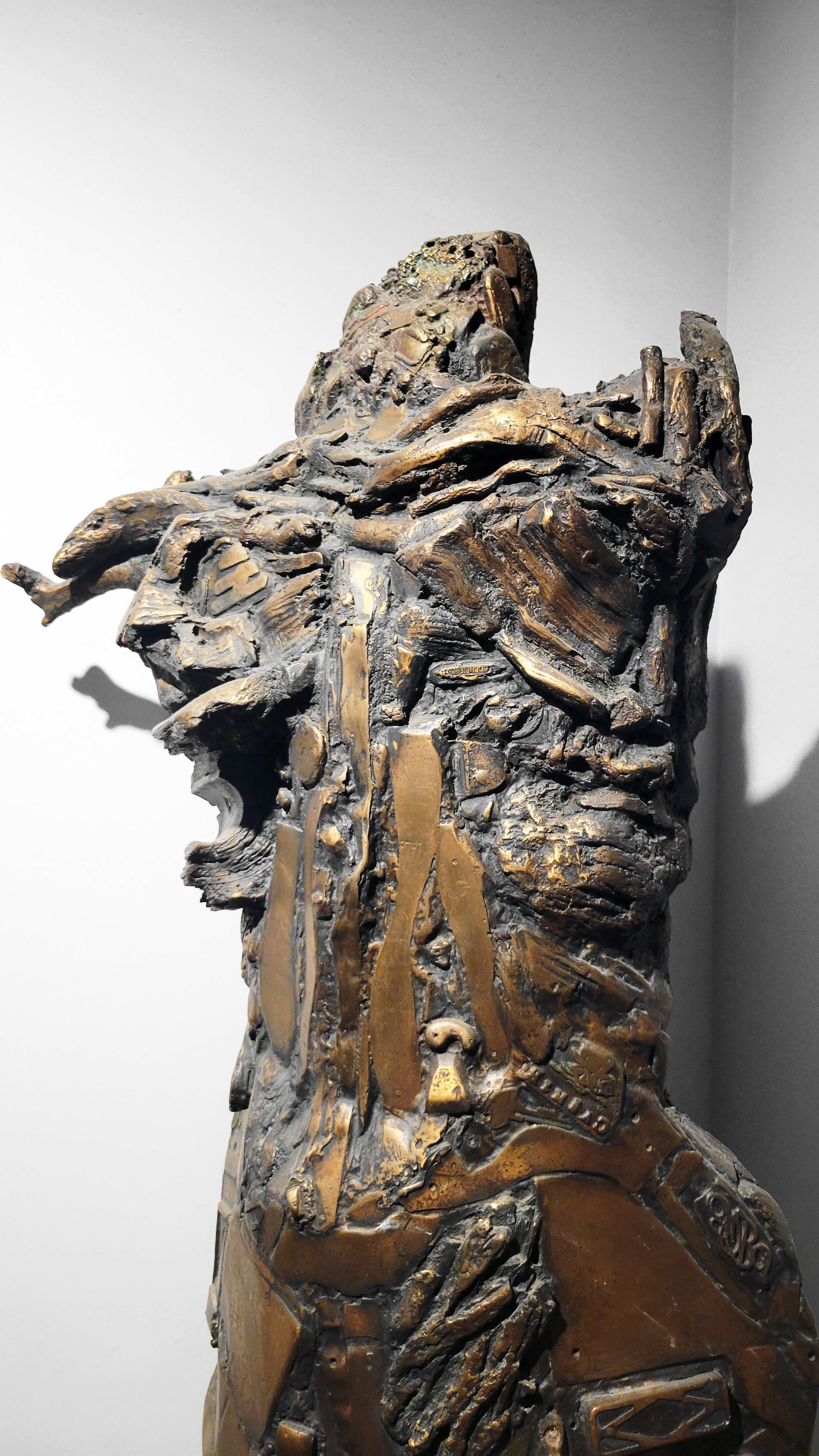 Linda Stein, Shaman 635 - Contemporary Bronze Indoor or Outdoor Sculpture For Sale 2