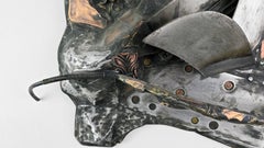 Loose Wire 295 - Mixed Media Metal Wood Contemporary Art Wall Sculpture