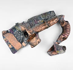 New York Tunnel 286 - Mixed Media Metal Wood Stone Contemporary Wall Sculpture