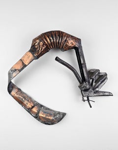 Pumper 291 - Mixed Media Metal Wood Metallic Arte Contemporáneo Escultura de Pared