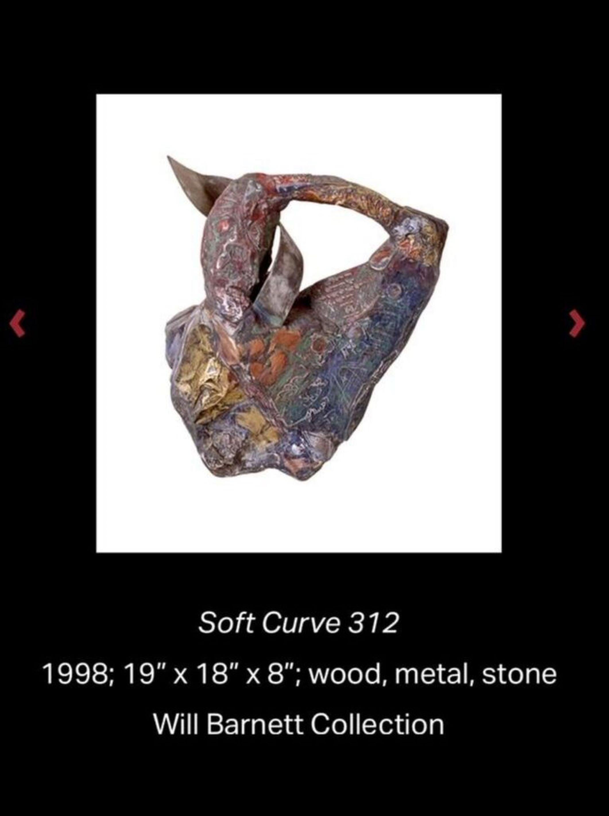Curva suave 312, Escultura única firmada (del patrimonio del artista Will Barnet) - Sculpture Abstracto de Linda Stein