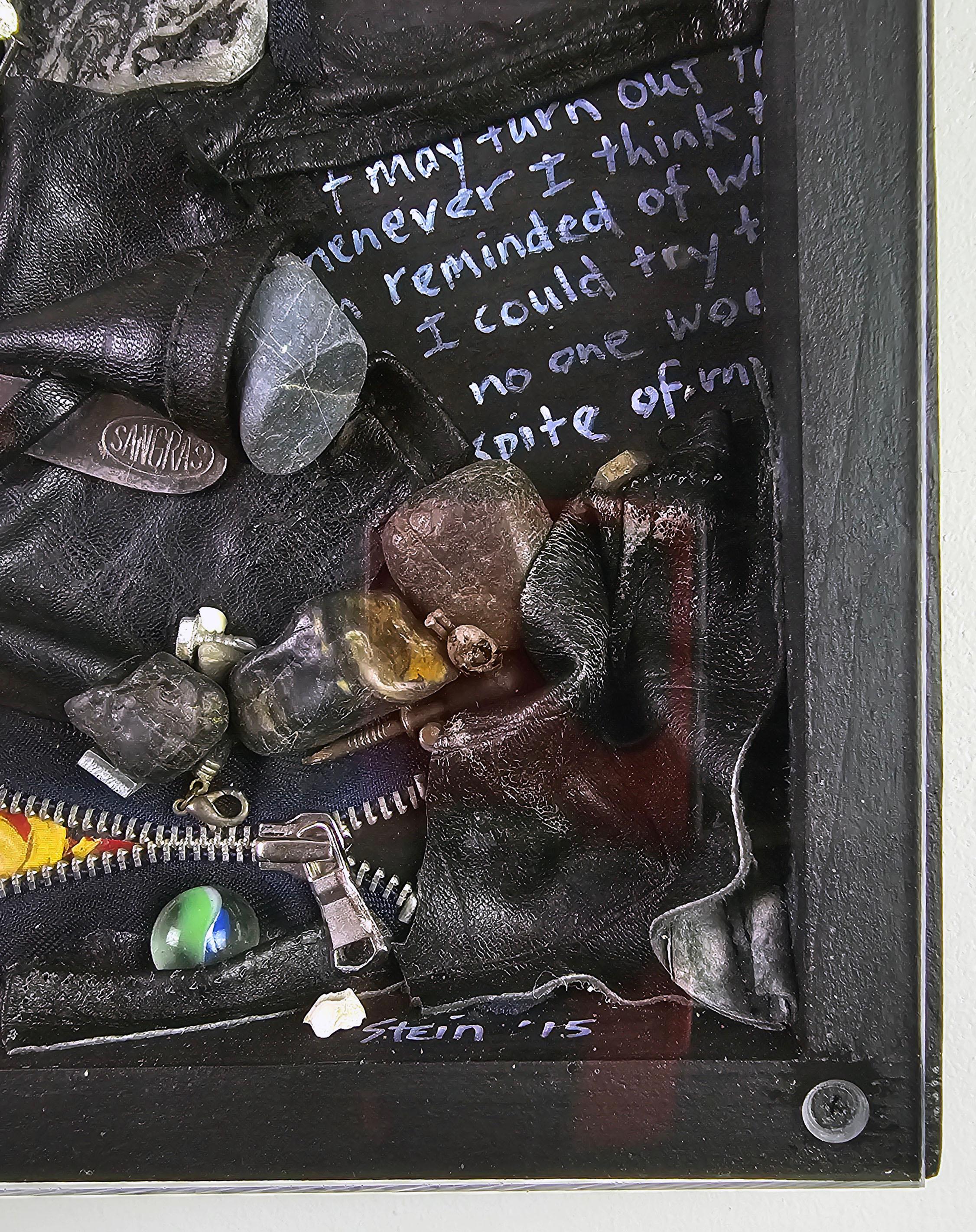 Spoon to Shell 828 - Mixed Media Shell Wood Contemporary Assemblage Sculpture For Sale 2