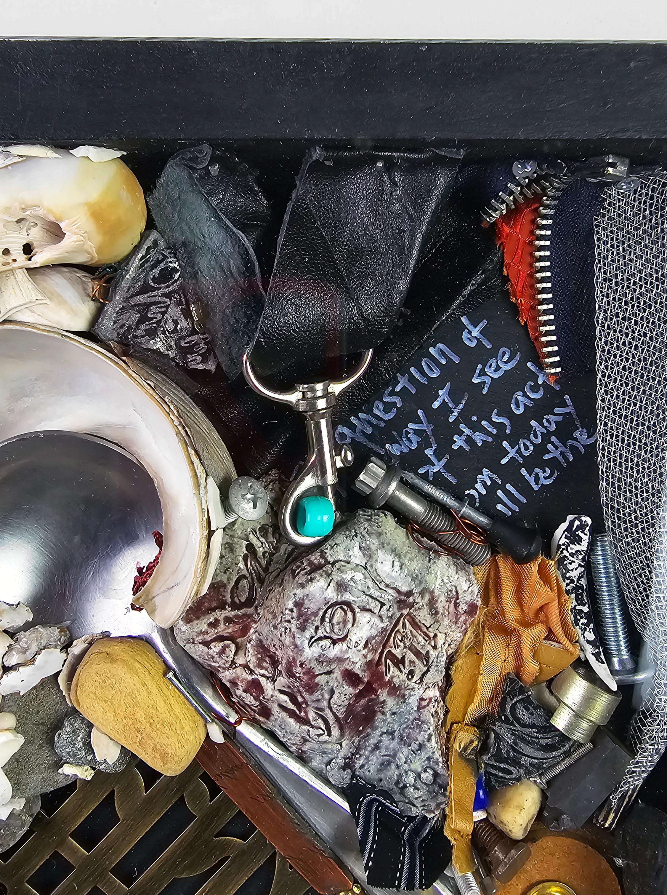 Linda Stein, Spoon to Shell 830 - Mixed Media Shell Wood Contemporary Assemblage Sculpture

Spoon to Shell 830 is from Linda Stein's Holocaust Heroes: Fierce Females series, which highlights Holocaust-era female heroes.

According to Stein:
“The