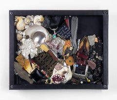 Spoon to Shell 830 - Mixed Media Shell Wood Contemporary Assemblage Sculpture