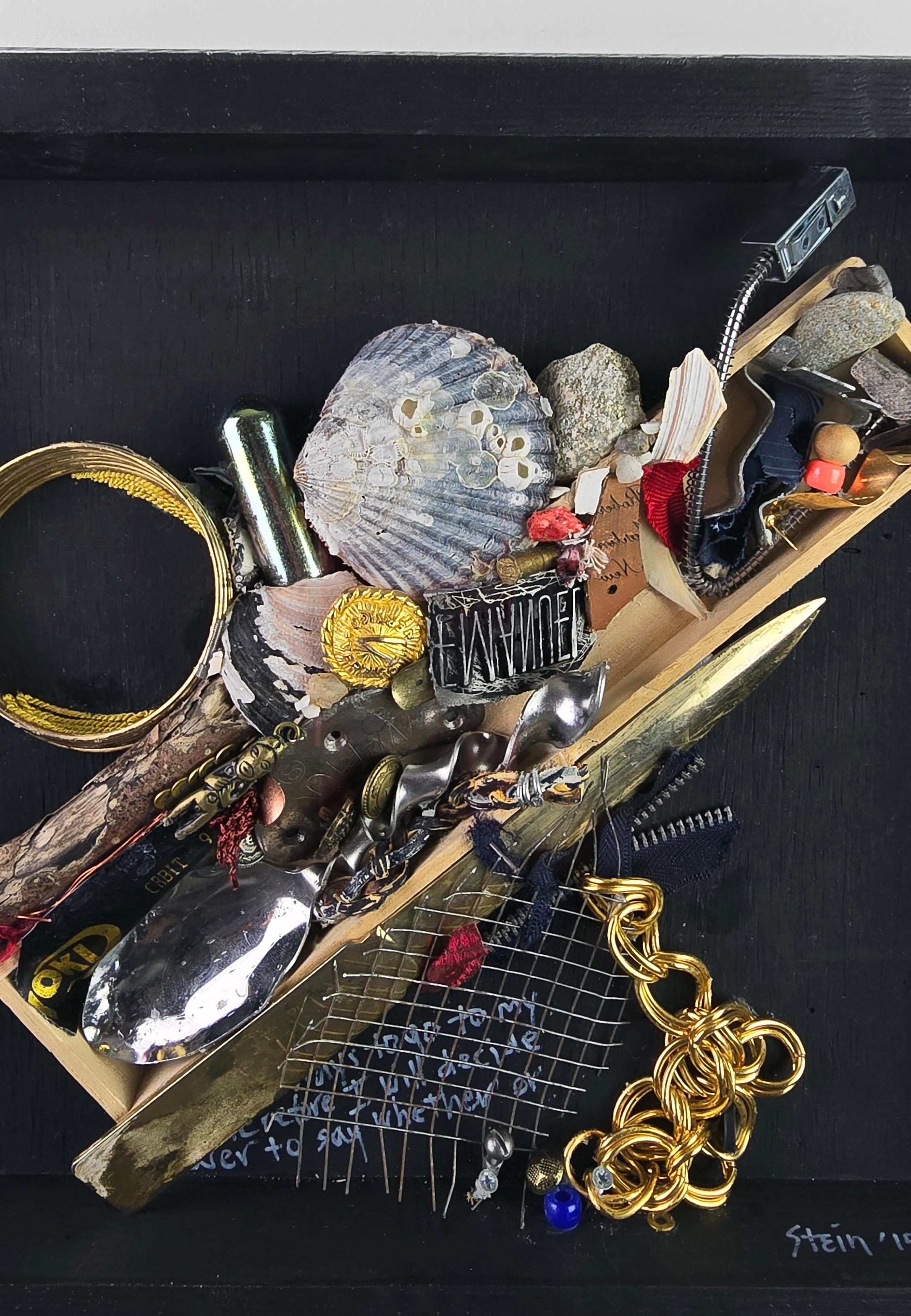 Linda Stein, Spoon to Shell 833 - Mixed Media Shell Wood Contemporary Assemblage Sculpture

Spoon to Shell 833 is from Linda Stein's Holocaust Heroes: Fierce Females series, which highlights Holocaust-era female heroes.

According to Stein:
“The