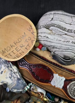 Spoon to Shell 840 - Mixed Media Shell Wood Contemporary Assemblage Sculpture