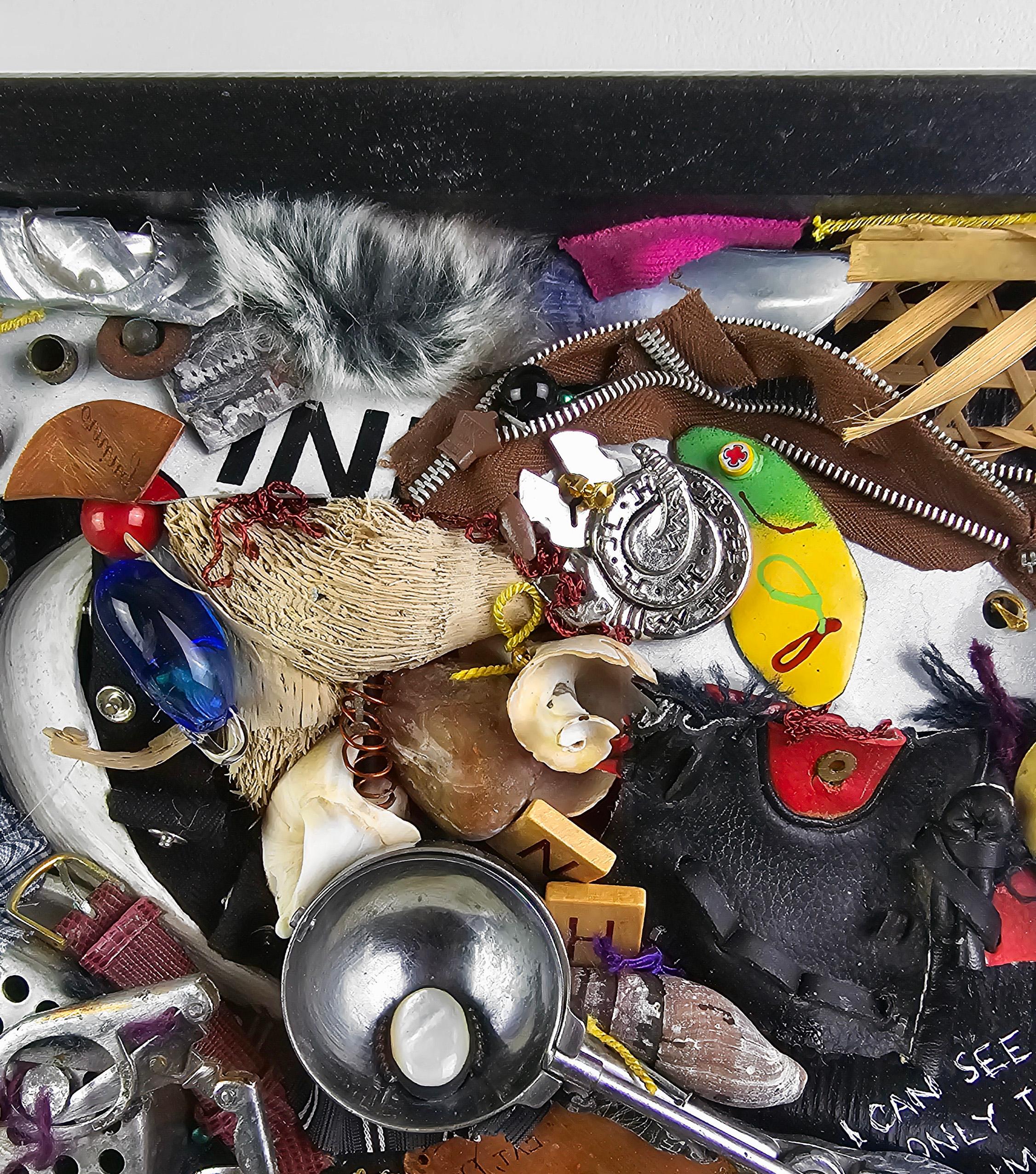 Linda Stein, Spoon to Shell 877 - Mixed Media Shell Wood Contemporary Assemblage Sculpture

Spoon to Shell 877 is from Linda Stein's Holocaust Heroes: Fierce Females series, which highlights Holocaust-era female heroes.

According to Stein:
“The