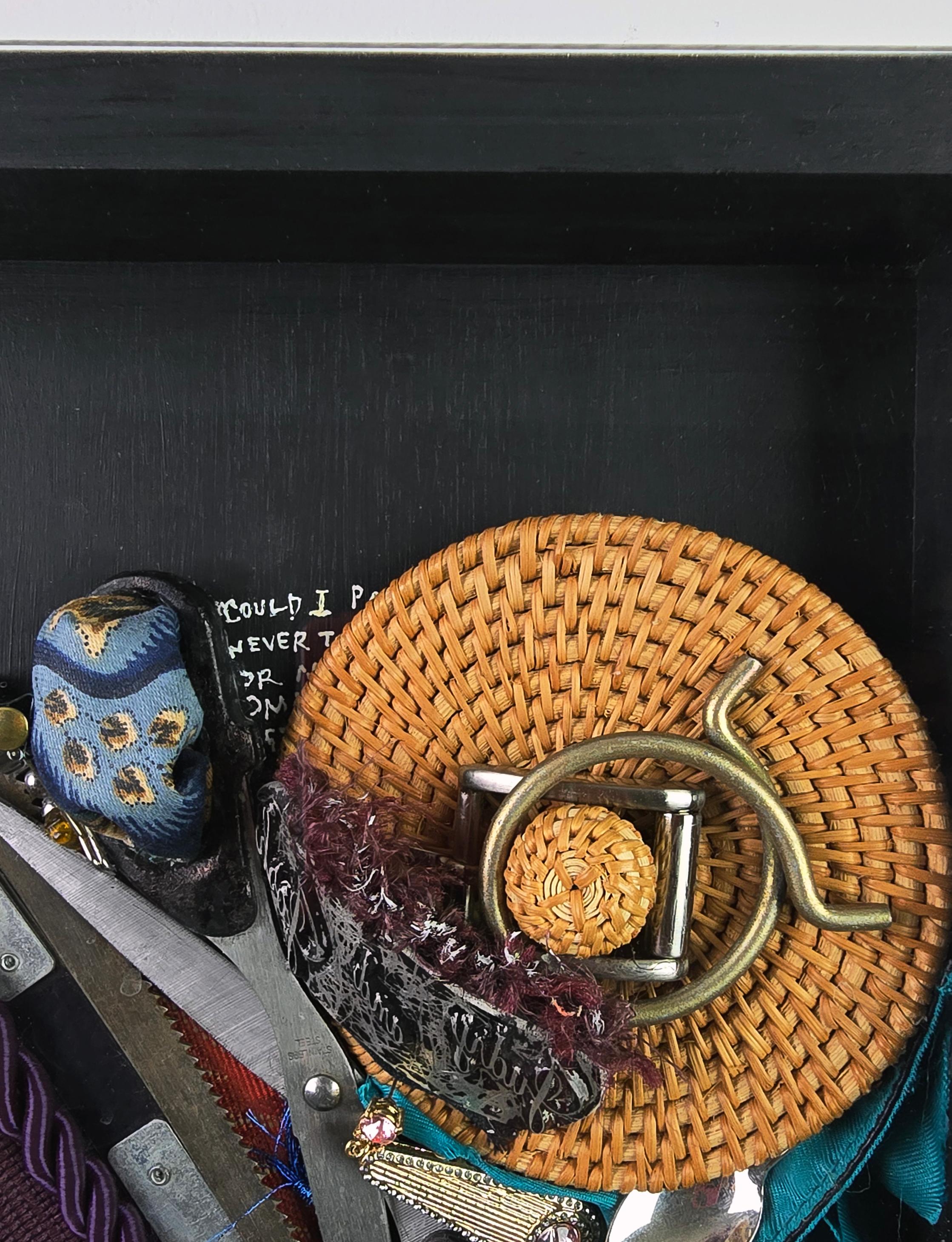 Linda Stein, Spoon to Shell 908 - Mixed Media Shell Wood Contemporary Assemblage Sculpture

Spoon to Shell 908 is from Linda Stein's Holocaust Heroes: Fierce Females series, which highlights Holocaust-era female heroes.

According to Stein:
“The