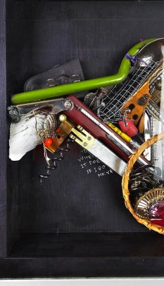 Spoon to Shell 909 - Mixed Media Shell Wood Contemporary Assemblage Sculpture