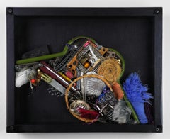 Spoon to Shell 909 - Mixed Media Shell Wood Contemporary Assemblage Sculpture