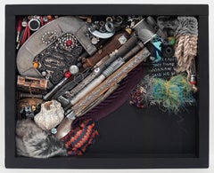 Spoon to Shell 911 - Mixed Media Shell Wood Contemporary Assemblage Sculpture
