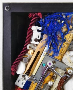 Spoon to Shell 912 - Mixed Media Shell Wood Contemporary Assemblage Sculpture