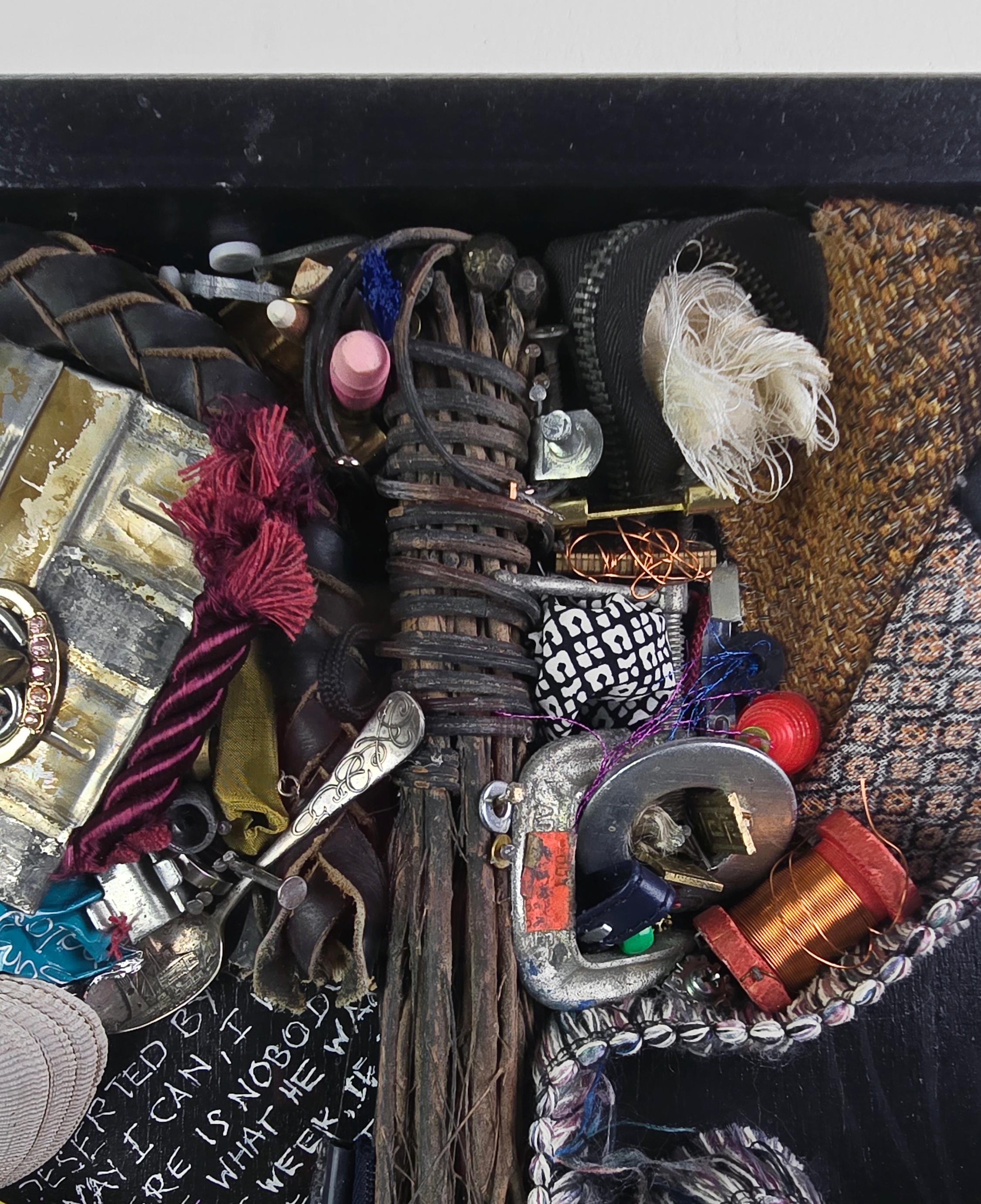 Linda Stein, Spoon to Shell 914 - Mixed Media Shell Wood Contemporary Assemblage Sculpture

Spoon to Shell 914 is from Linda Stein's Holocaust Heroes: Fierce Females series, which highlights Holocaust-era female heroes.

According to Stein:
“The