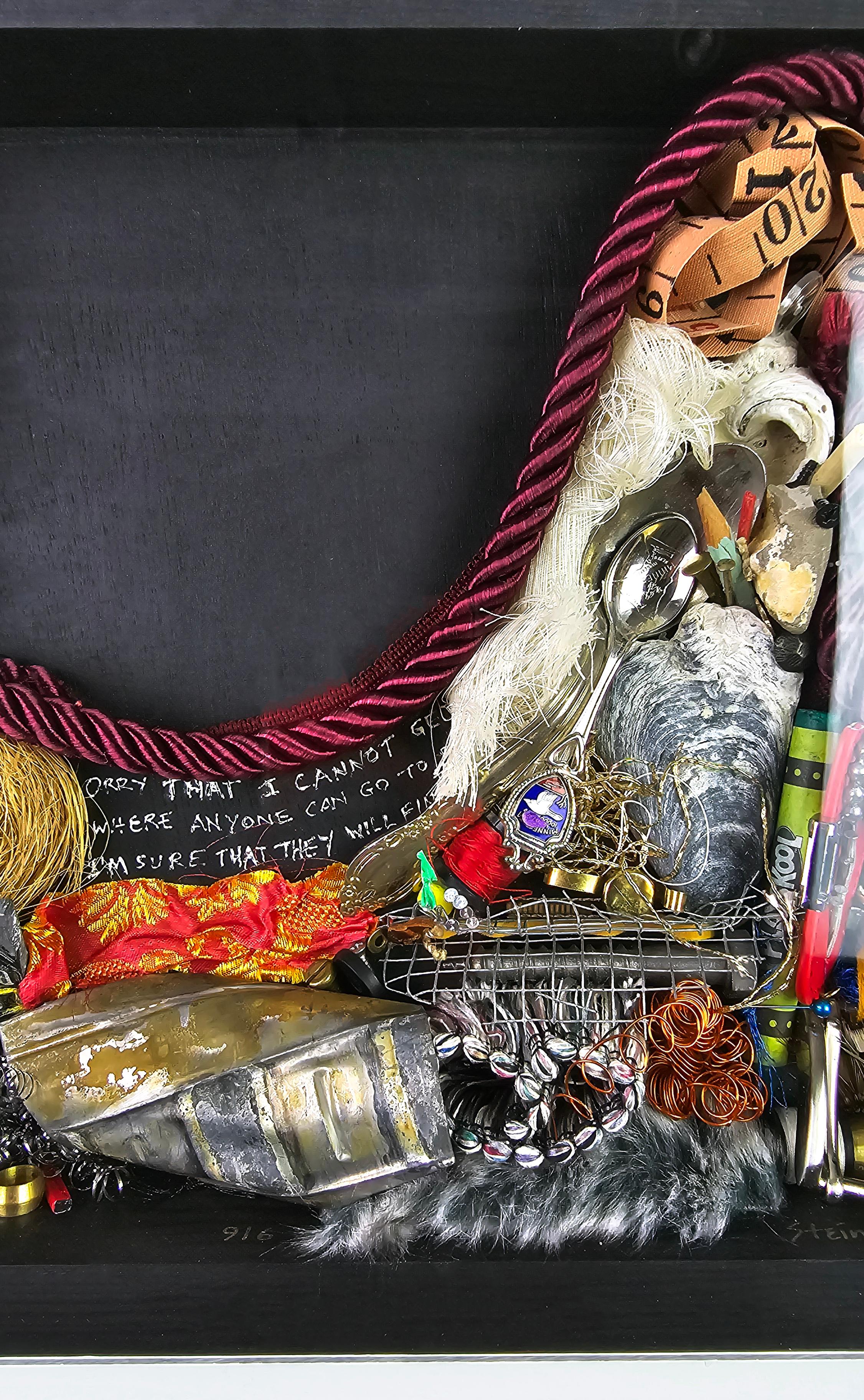 Linda Stein, Spoon to Shell 916 - Mixed Media Shell Wood Contemporary Assemblage Sculpture

Spoon to Shell 916 is from Linda Stein's Holocaust Heroes: Fierce Females series, which highlights Holocaust-era female heroes.

According to Stein:
“The