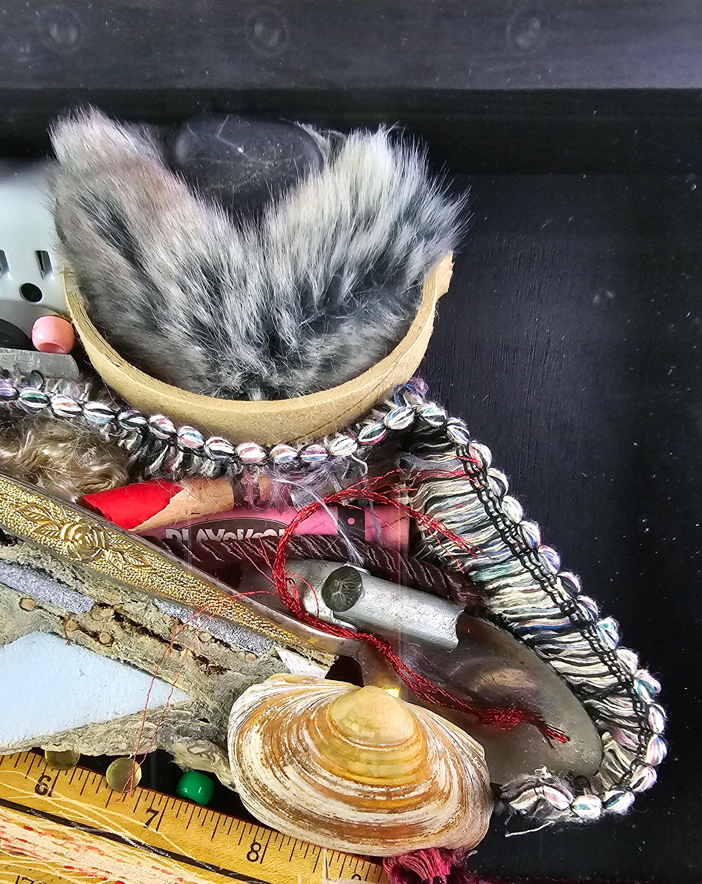 Linda Stein, Spoon to Shell 917 - Mixed Media Shell Wood Contemporary Assemblage Sculpture

Spoon to Shell 917 is from Linda Stein's Holocaust Heroes: Fierce Females series, which highlights Holocaust-era female heroes.

According to Stein:
“The