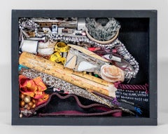 Spoon to Shell 917 - Mixed Media Shell Wood Contemporary Assemblage Sculpture