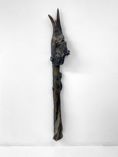 Retro Wood, Metal, Mixed Media Contemporary Art Sculpture - Afterlife 164