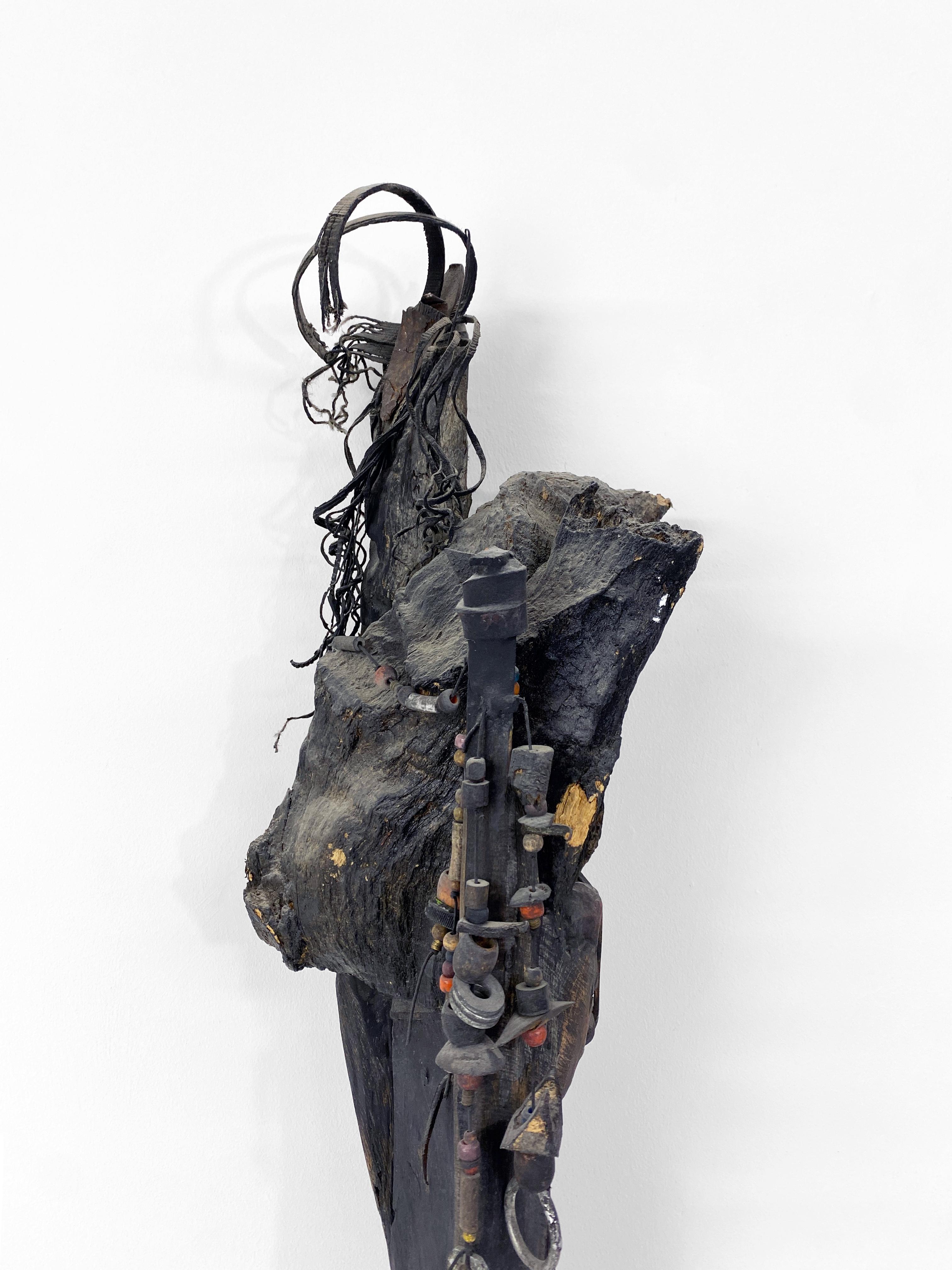 Wood, metal&wood, stone, mixed media Contemporary Sculpture - Dream Scepter 159 en vente 1