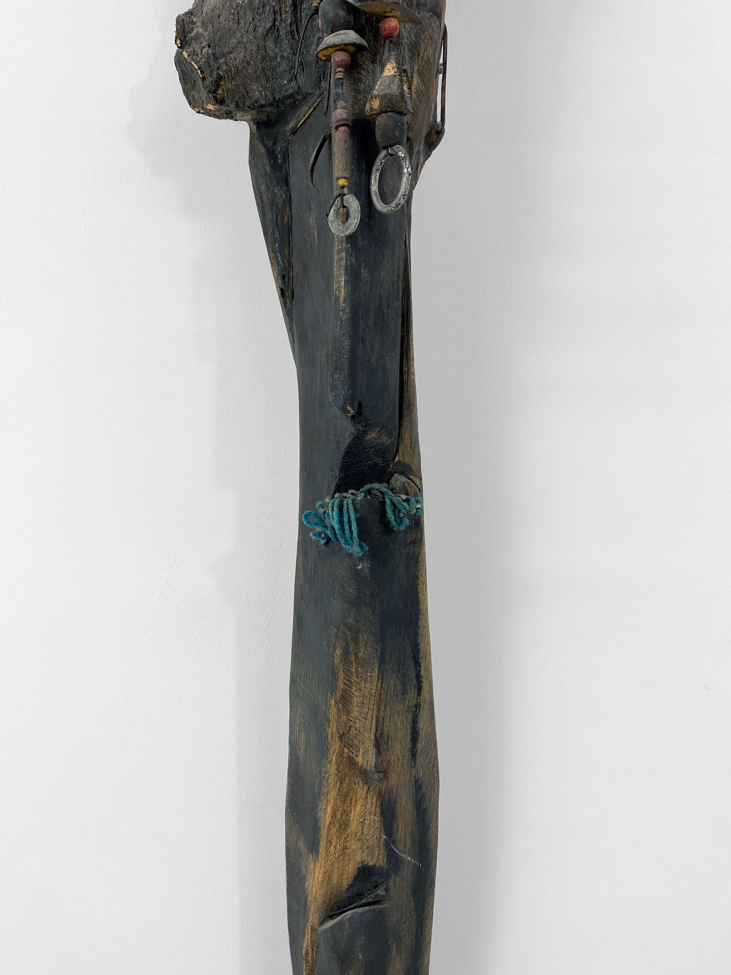 Wood, metal&wood, stone, mixed media Contemporary Sculpture - Dream Scepter 159 en vente 2