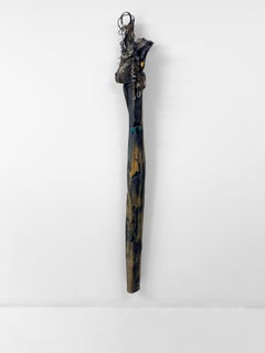 Wood, Metal, Stone, Mixed Media Contemporary Sculpture - Dream Scepter 159
