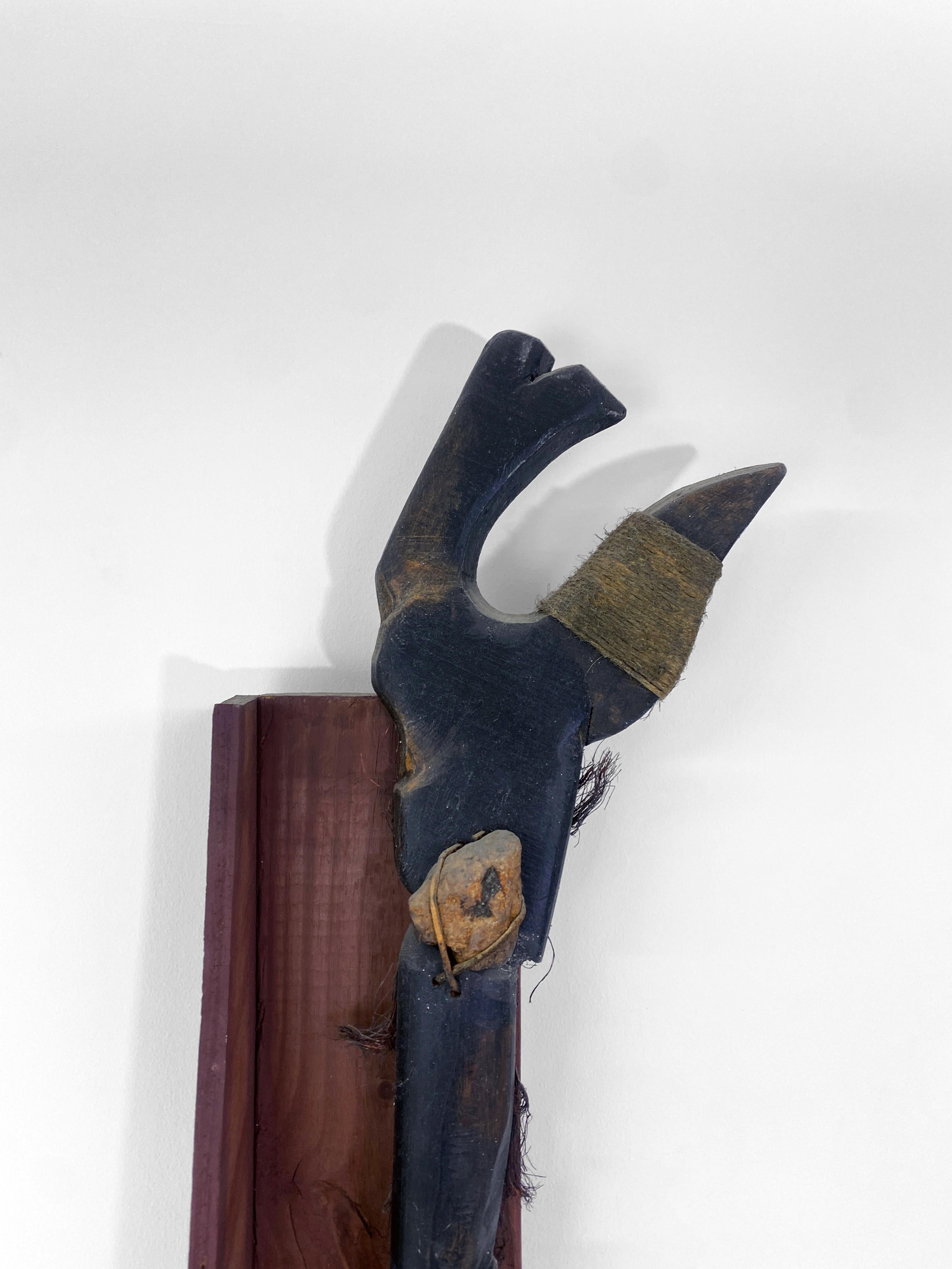 Wood, Metal, Stone, Mixed Media Contemporary Sculpture - Heartstone Scepter 163 For Sale 1