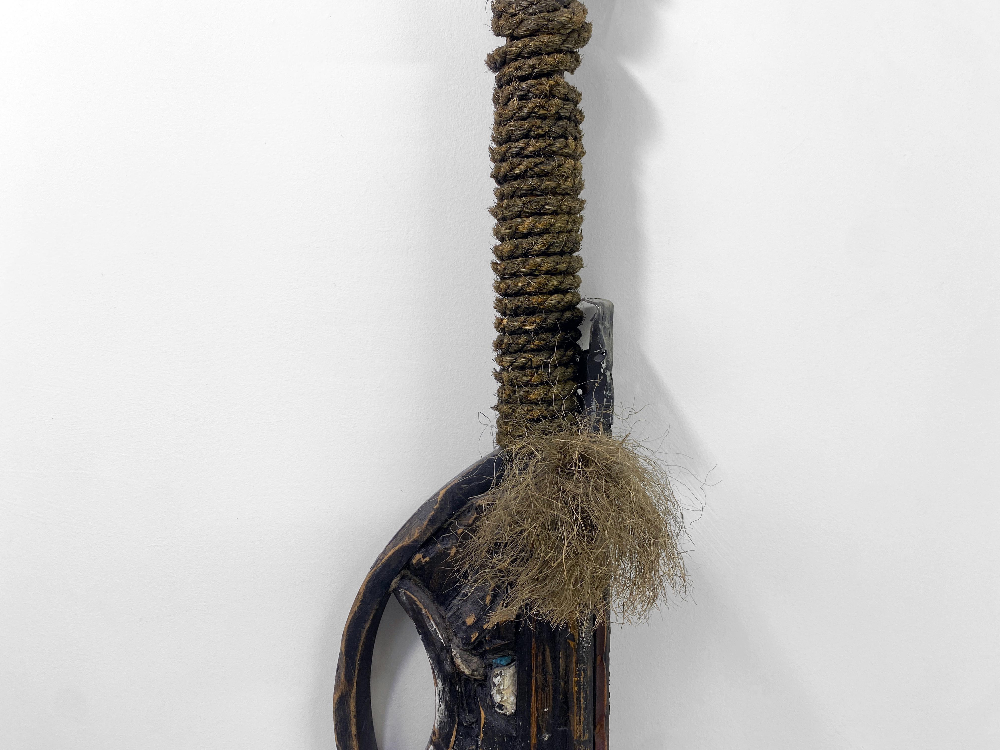 Wood, Metal, Stone, Mixed Media Contemporary Sculpture - Rocking Staff 171 For Sale 2