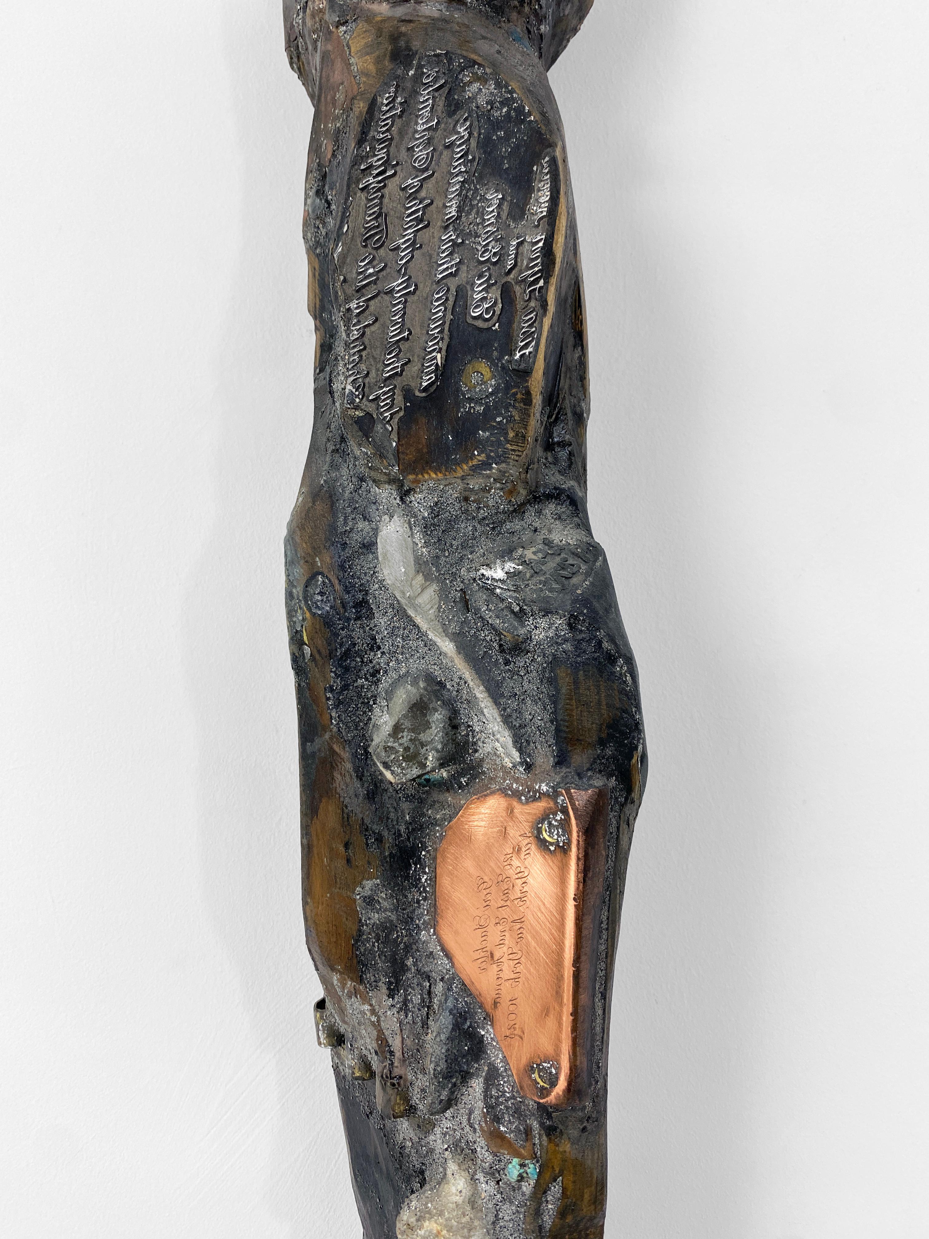 Wood, Metal, Stone, Mixed Media Contemporary Sculpture - The Oracle 162 For Sale 1