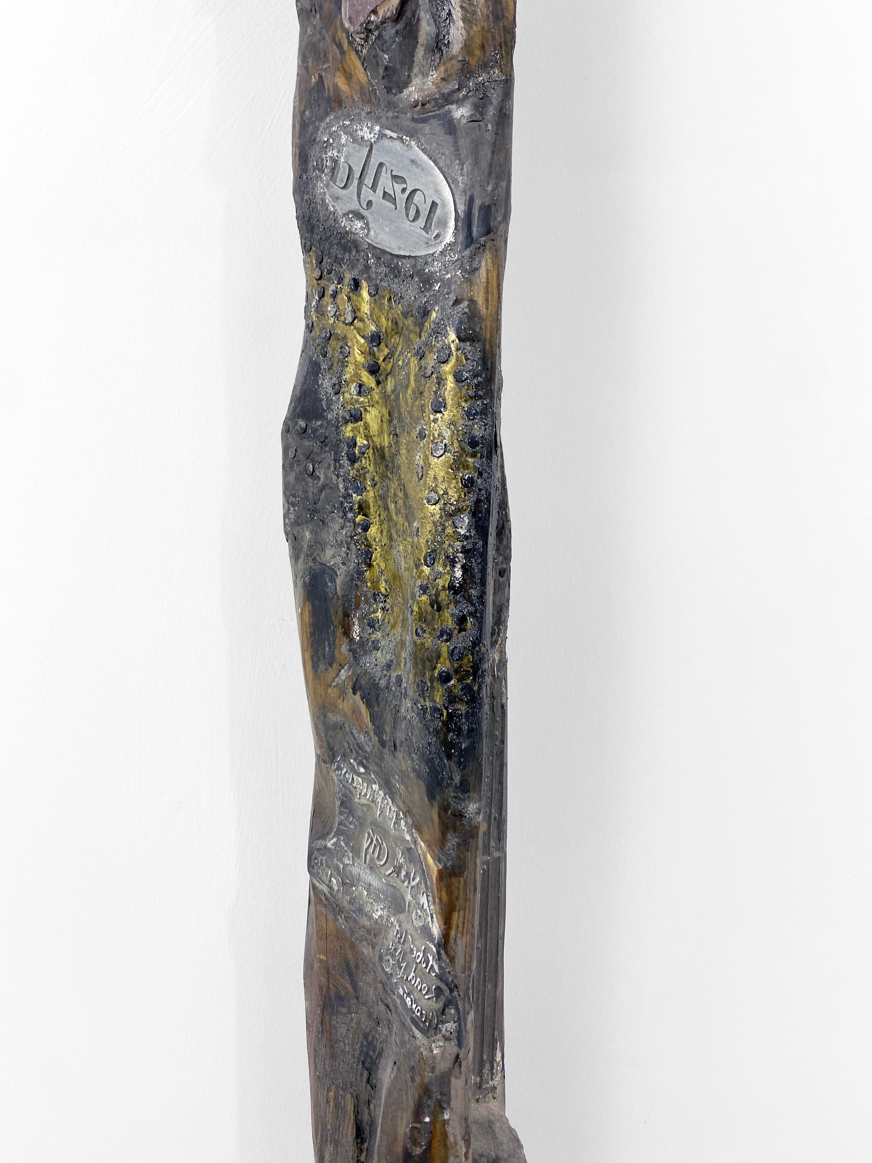 Wood, Metal, Stone, Mixed Media Contemporary Sculpture - The Oracle 162 For Sale 3