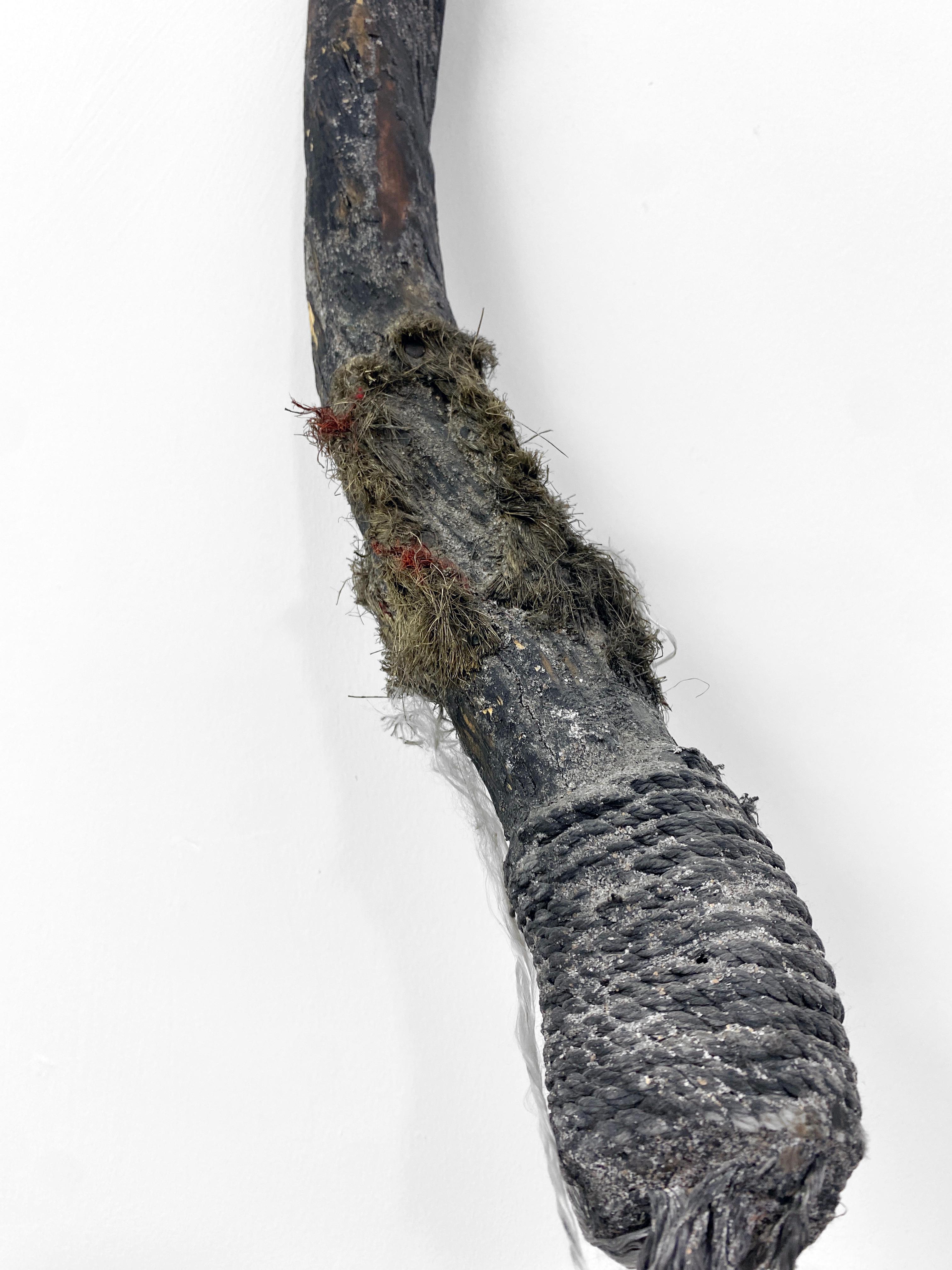 Wood, Metal, Stone, Mixed Media Contemporary Sculpture - Throwing Stick 179 For Sale 3
