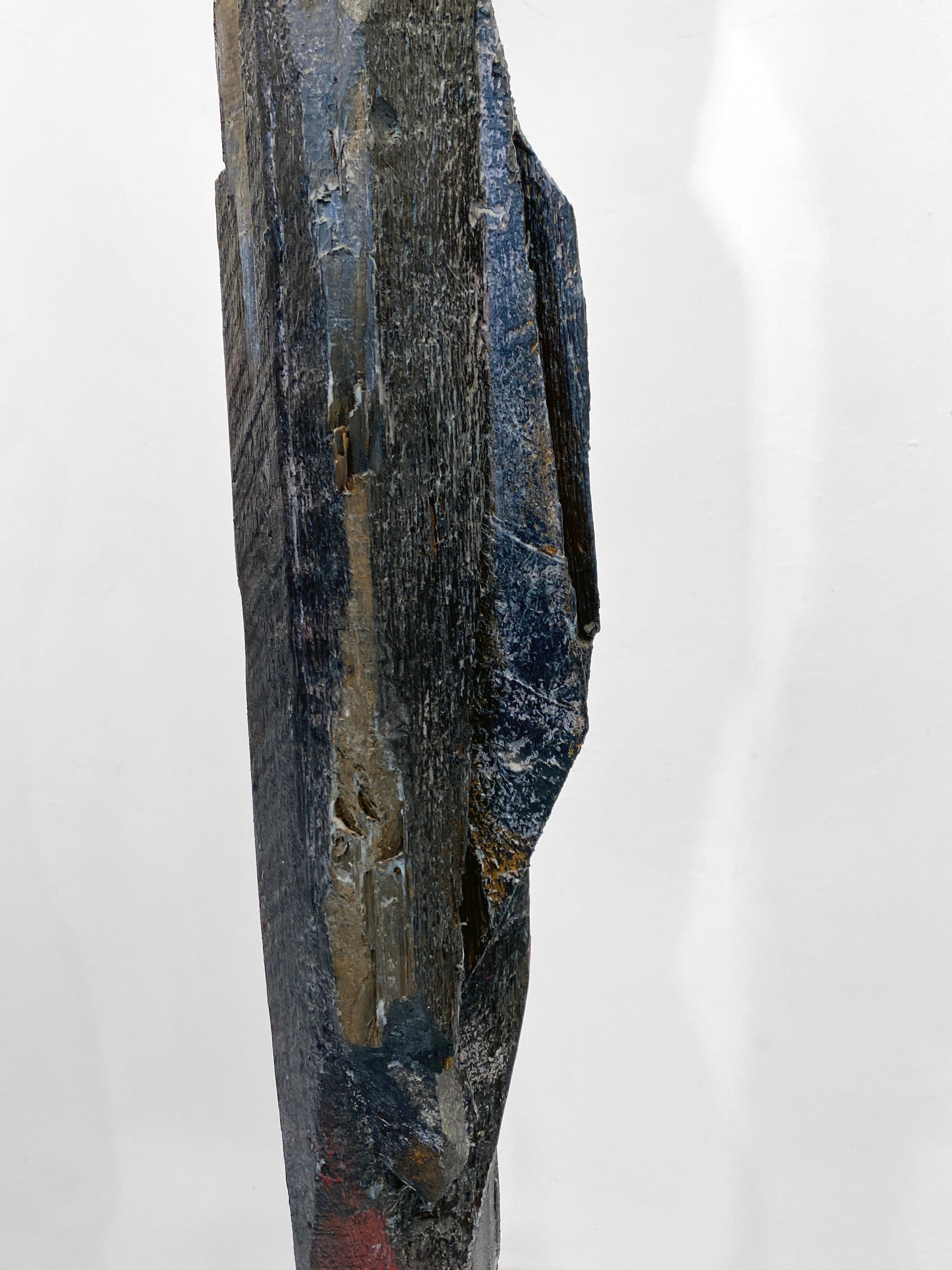 Wood, Stone, Leather, Mixed Media Contemporary Totem Sculpture - Offering 170 en vente 5