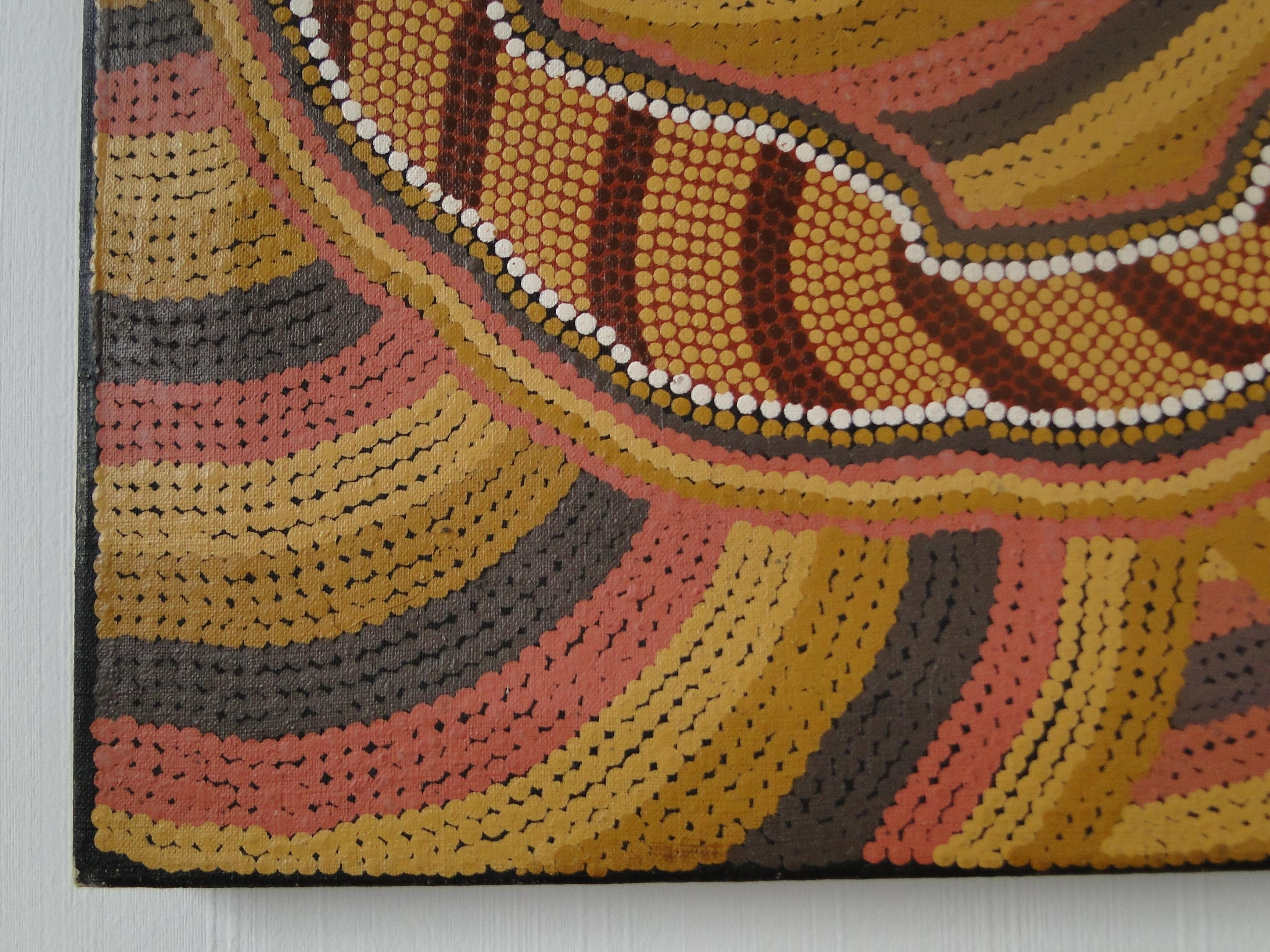 Minimalist Linda Syddick Napaltjarri Painting Australian Contemporary Indigenous Art Paint For Sale