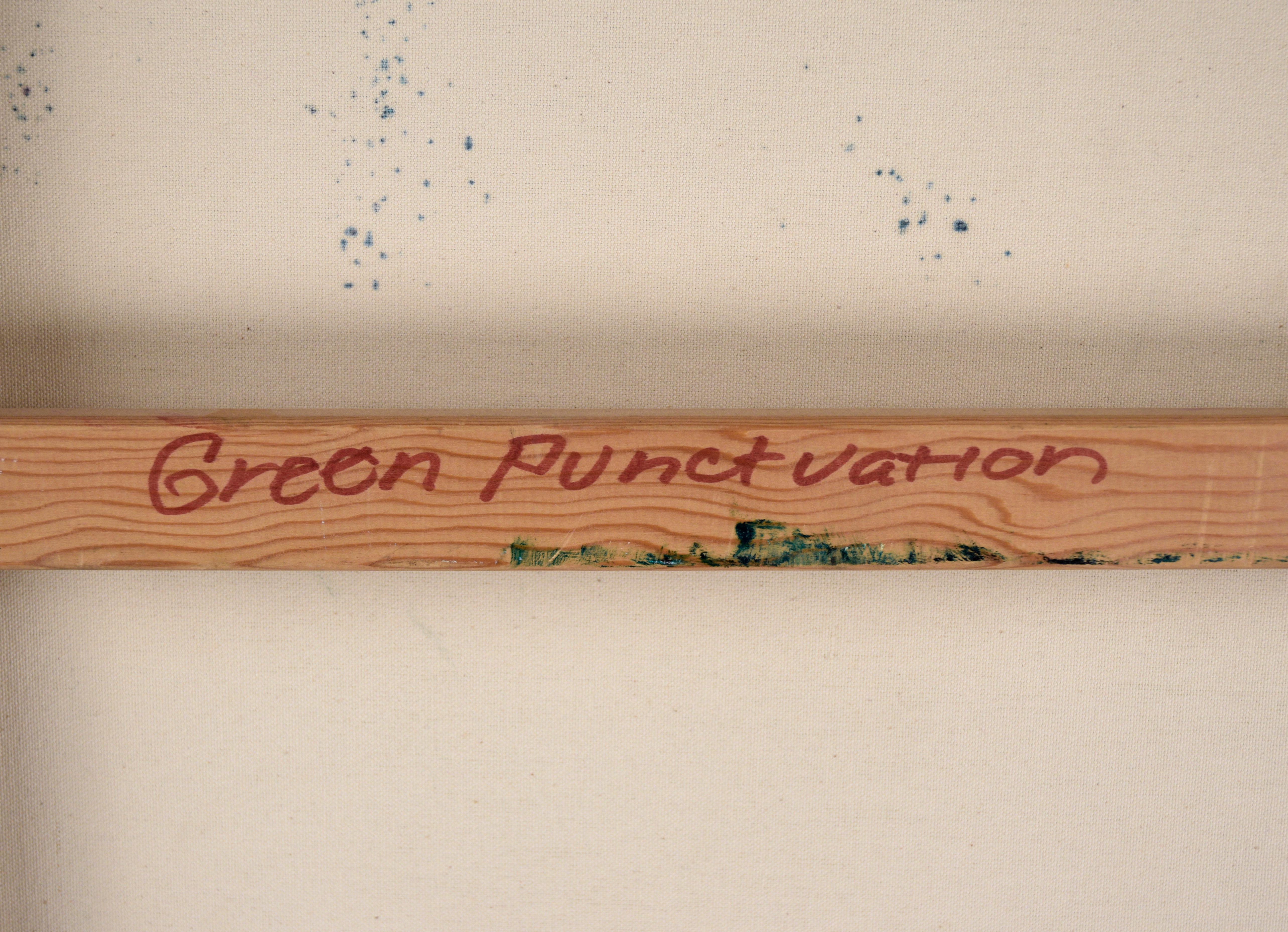 Große abstrakt-expressionistische Komposition „Green Punctuation“ im Angebot 10