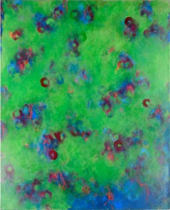 "Green Punctuation" Large Scale Abstract Expressionist Composition