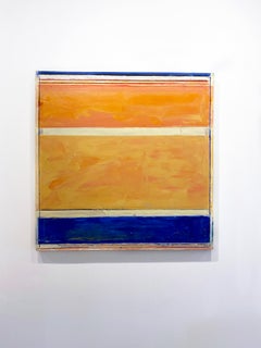 Abstract Oil and Wax Painting by Linda Touby 'Pigeons 312'