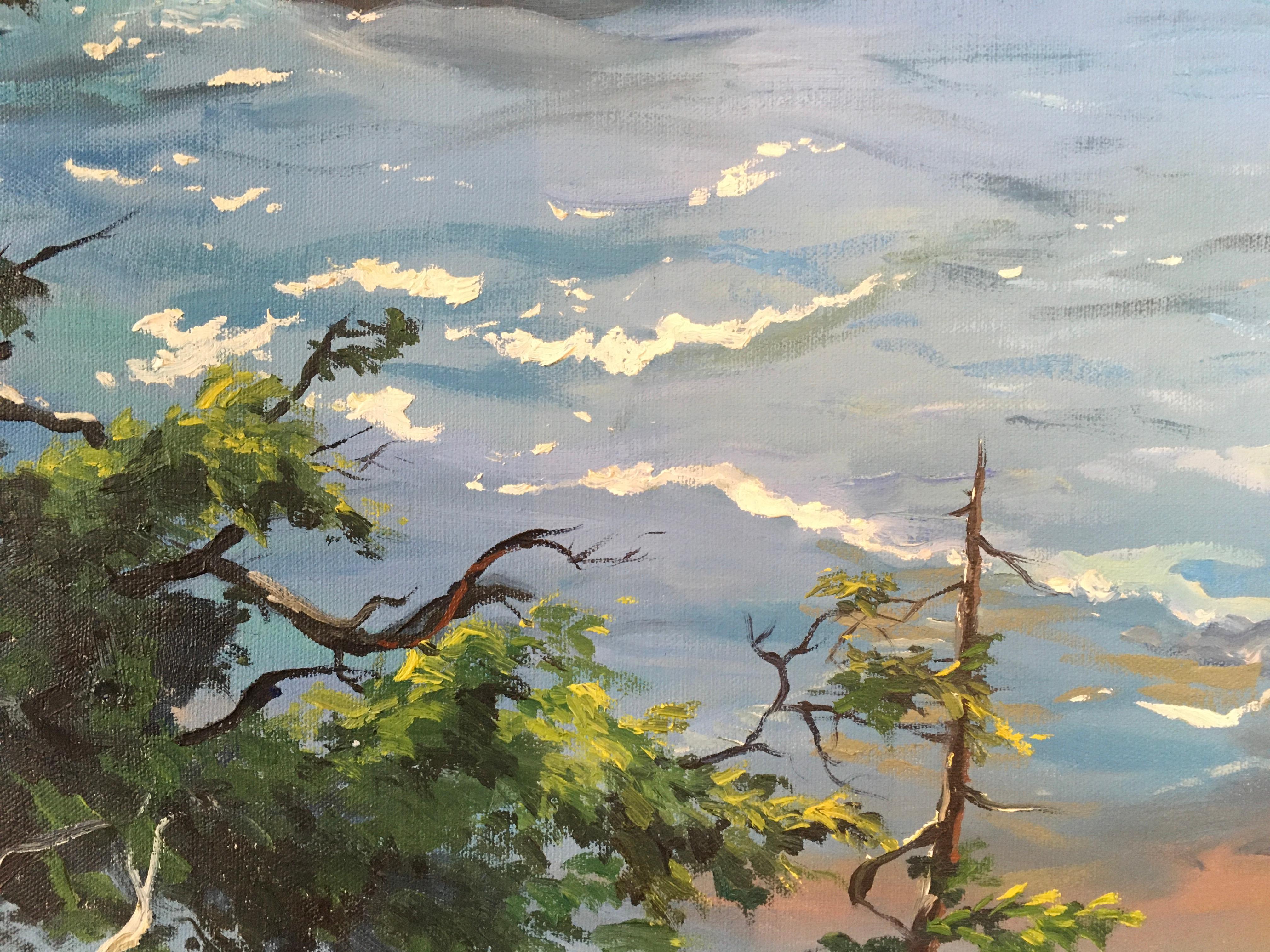 'Costa dell'Oregon meridionale', di Linda Tuma Robertson, Olio su tela 1